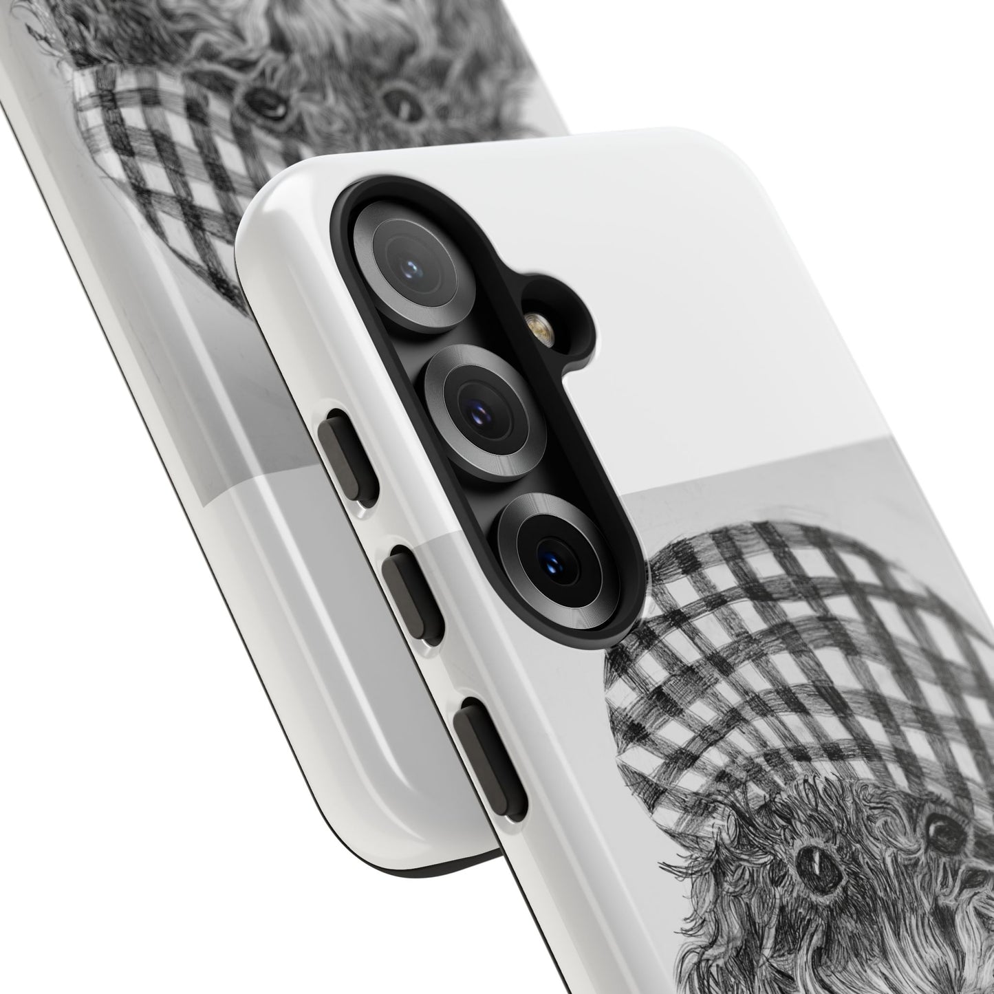 Cute Dog Phone Case — Flannel Elmer  in Plaid Hat