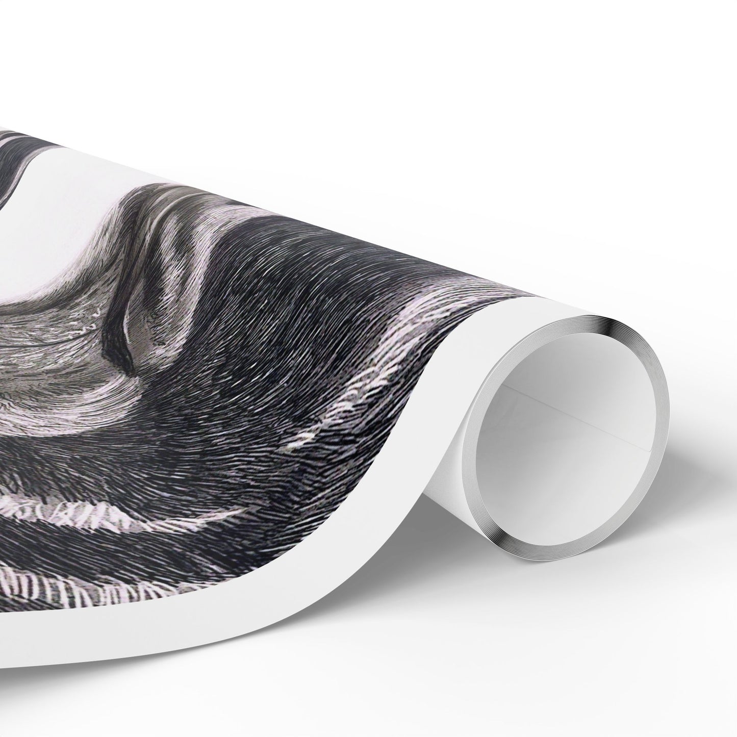 Cow Pattern Wrapping Paper — Black & White Animal Print Gift Wrap