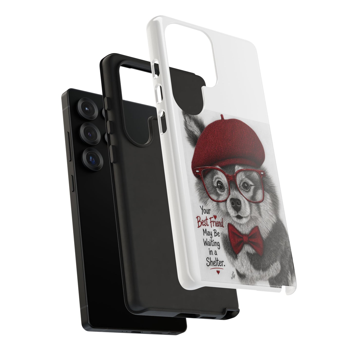 Rescue Pup Art Phone Case – "Your Best Friend May Be Waiting in a Shelter"