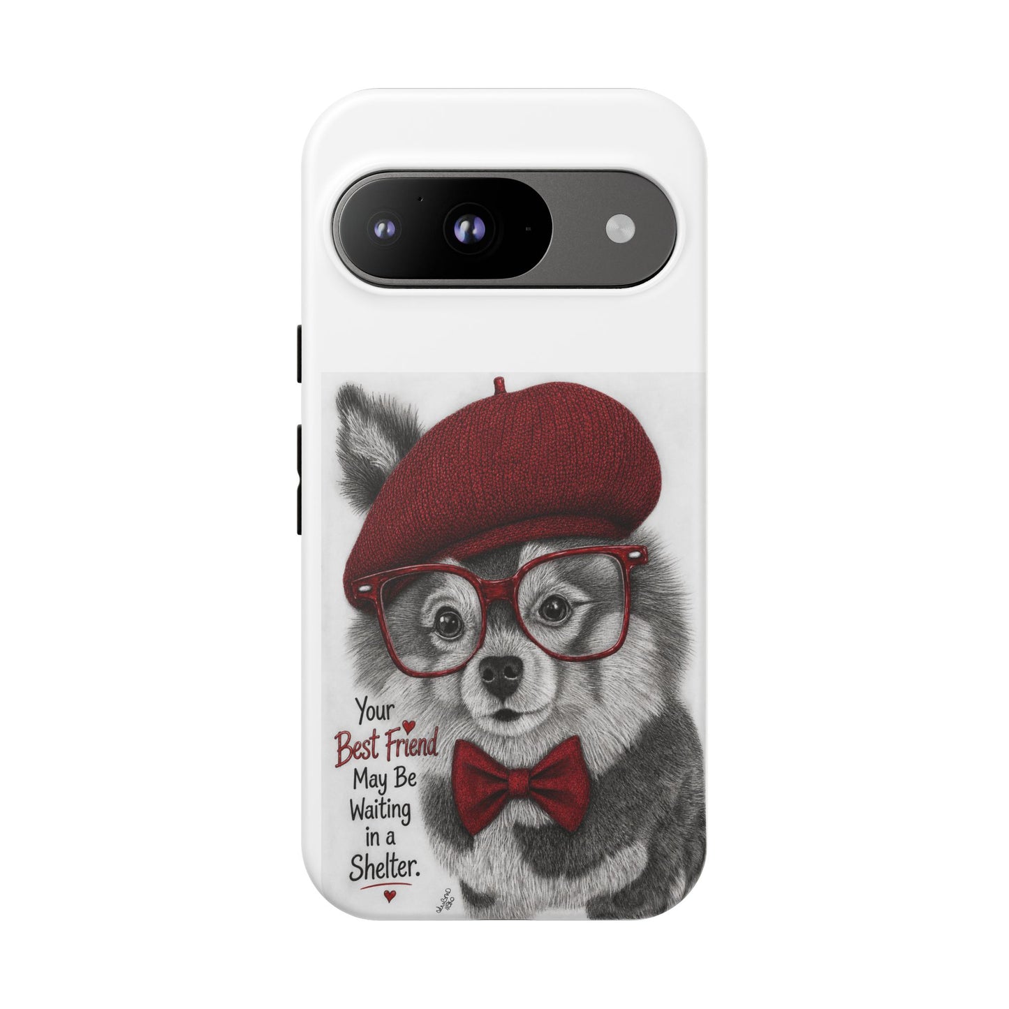 Rescue Pup Art Phone Case – "Your Best Friend May Be Waiting in a Shelter"