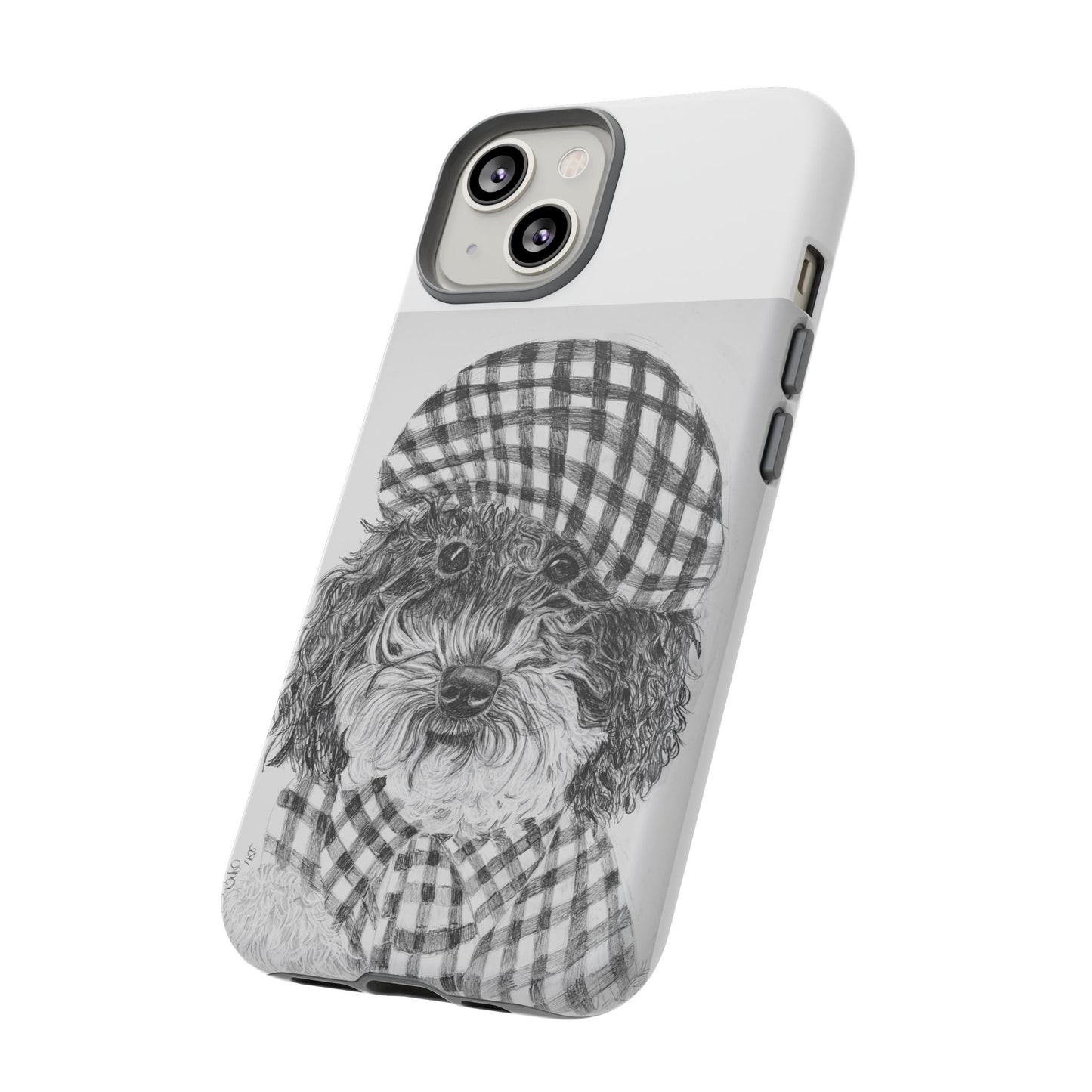 Cute Dog Phone Case — Flannel Elmer  in Plaid Hat