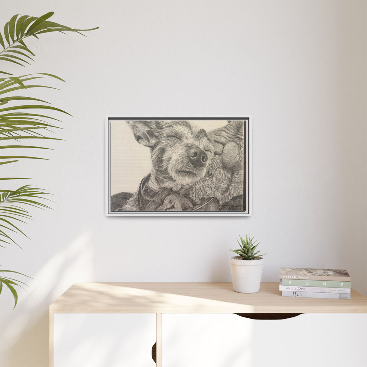 Love needs no address  Matte Canvas (Framed)