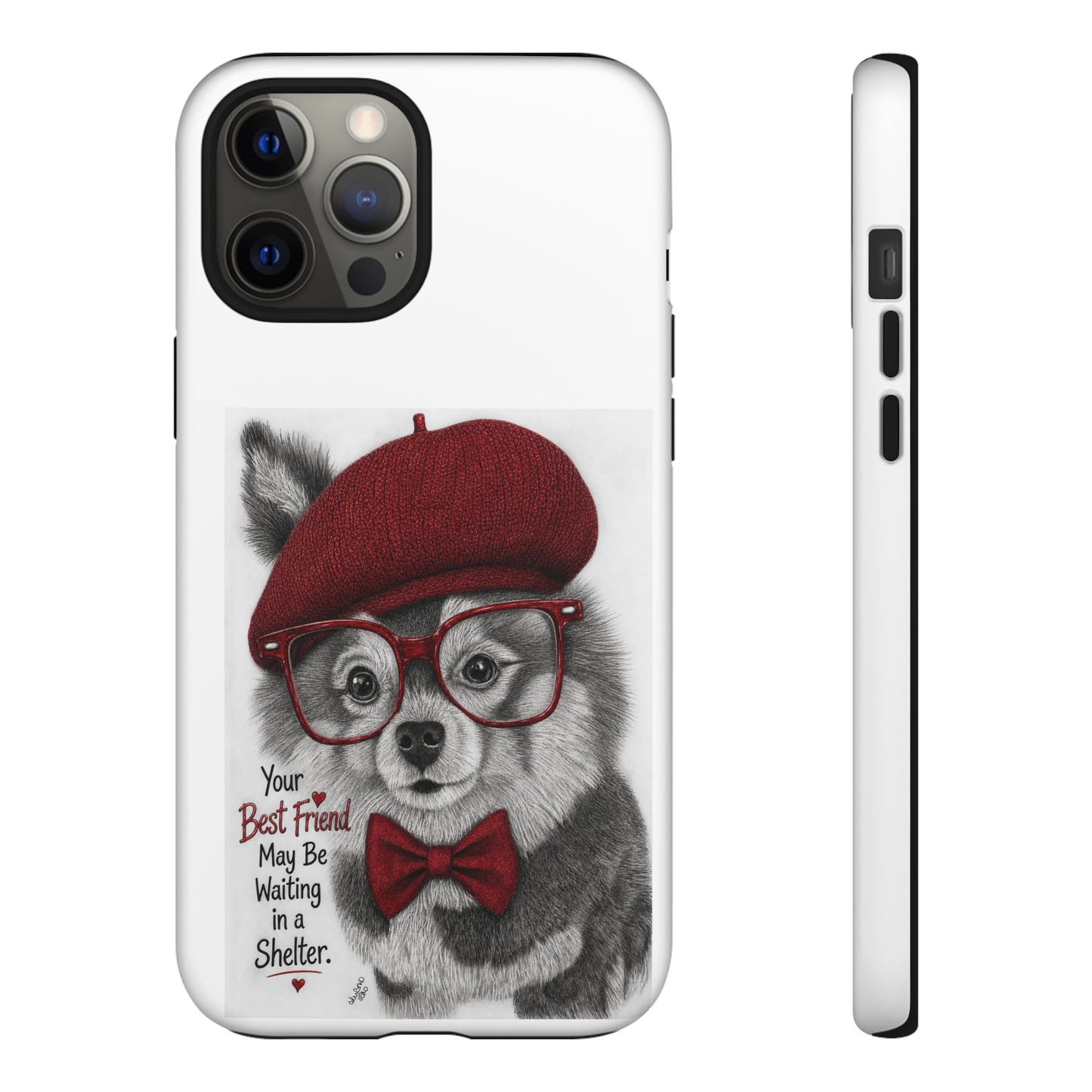 Rescue Pup Art Phone Case – "Your Best Friend May Be Waiting in a Shelter"