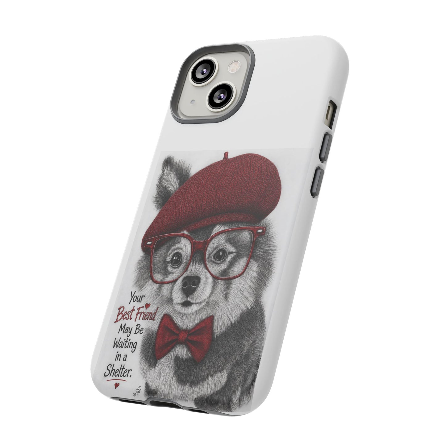 Rescue Pup Art Phone Case – "Your Best Friend May Be Waiting in a Shelter"