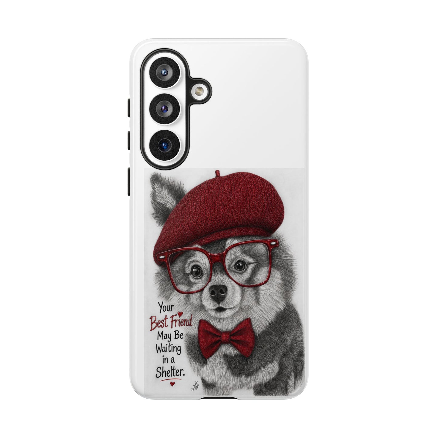 Rescue Pup Art Phone Case – "Your Best Friend May Be Waiting in a Shelter"
