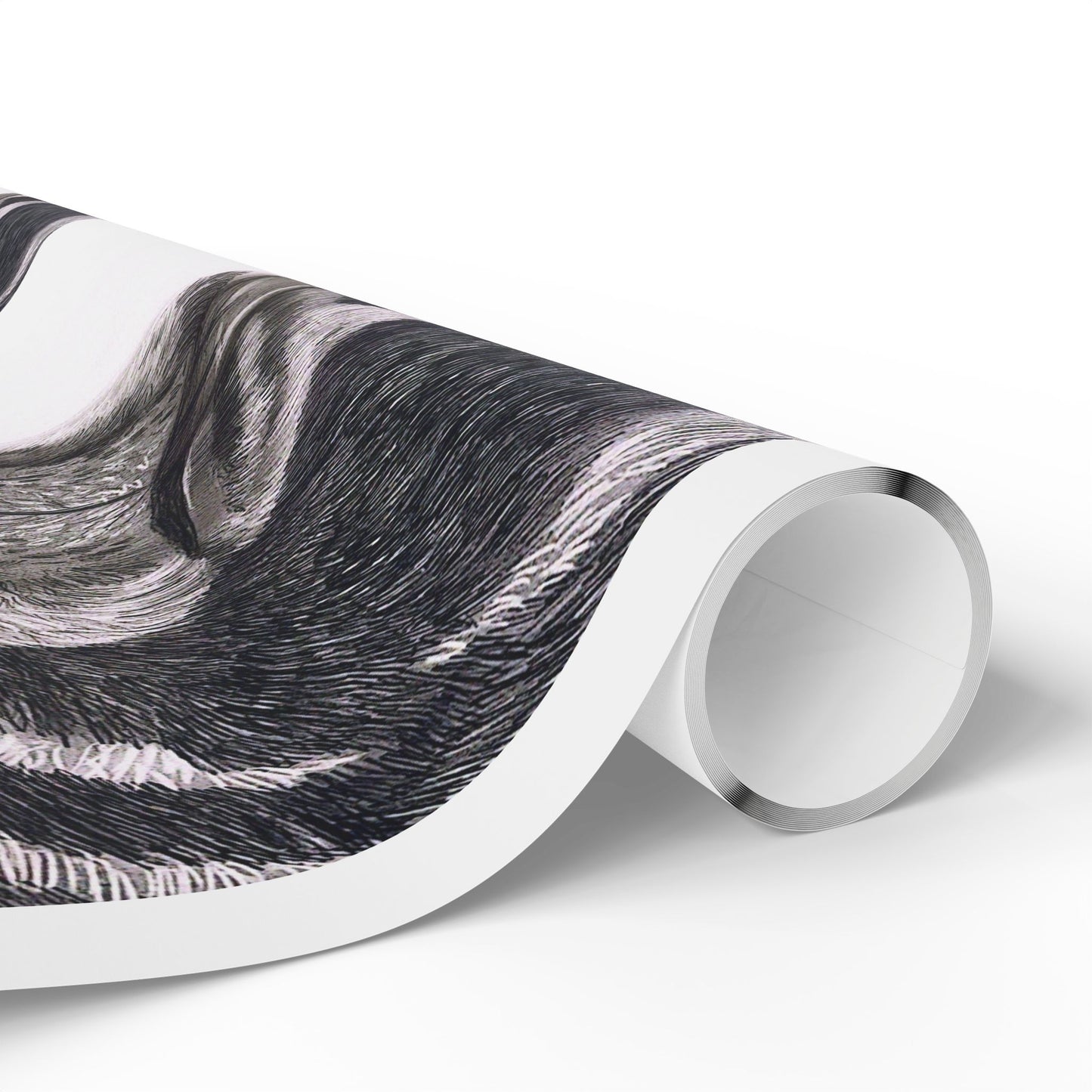 Cow Pattern Wrapping Paper — Black & White Animal Print Gift Wrap