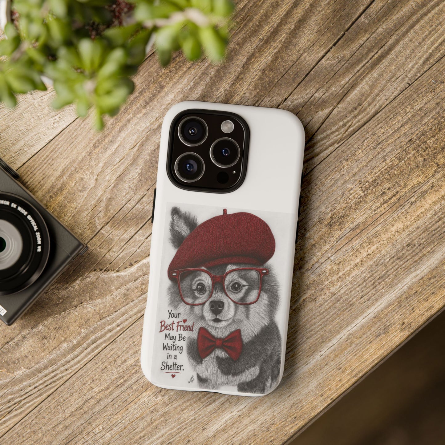 Rescue Pup Art Phone Case – "Your Best Friend May Be Waiting in a Shelter"