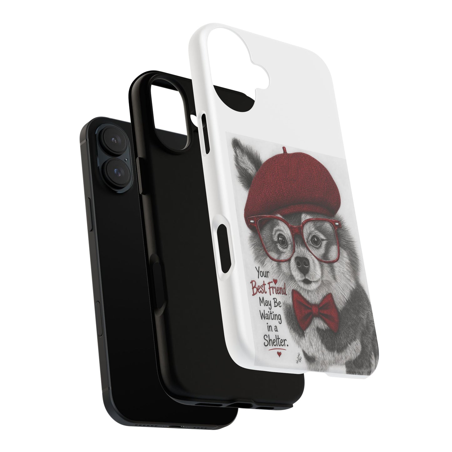 Rescue Pup Art Phone Case – "Your Best Friend May Be Waiting in a Shelter"