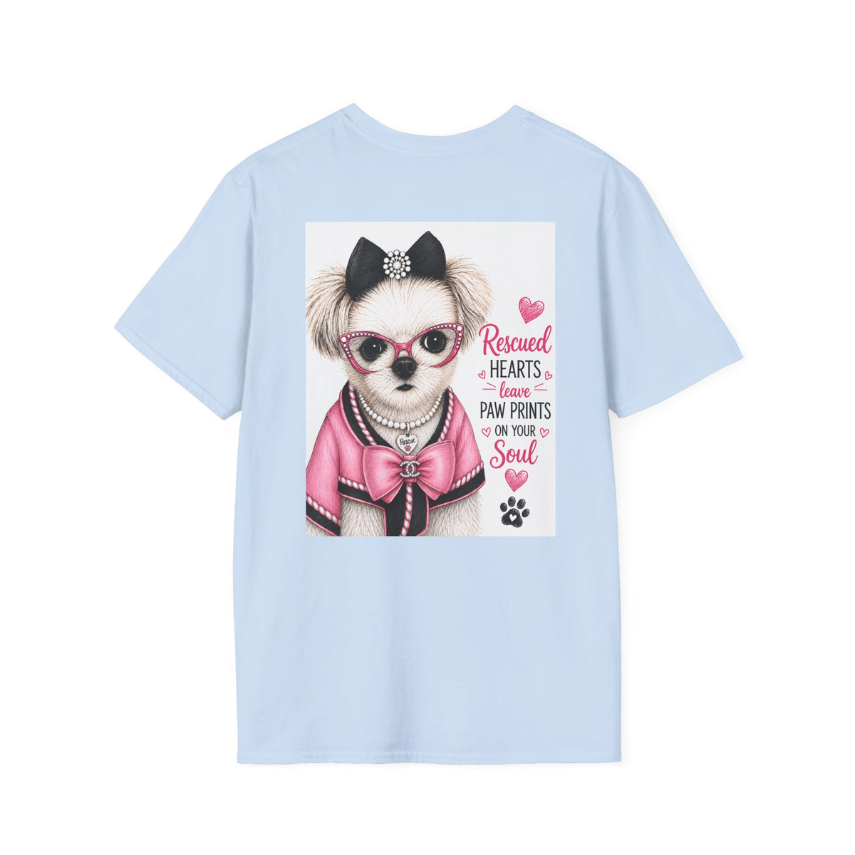 T-shirt. Muffin a real rescued doggie