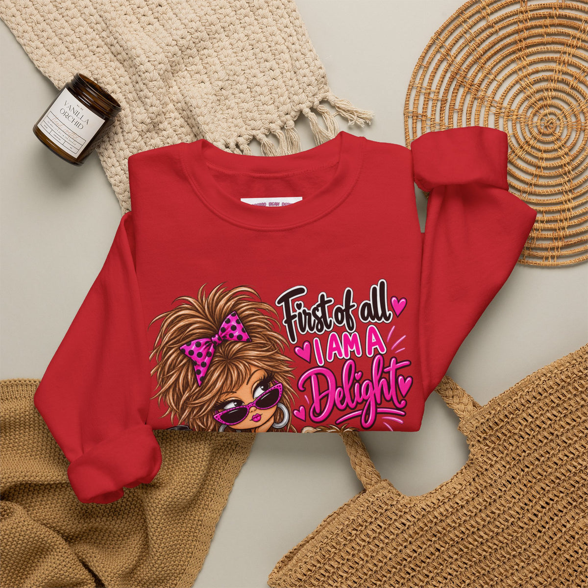 First of all I’m a delight Unisex Heavy Blend™ Crewneck Sweatshirt