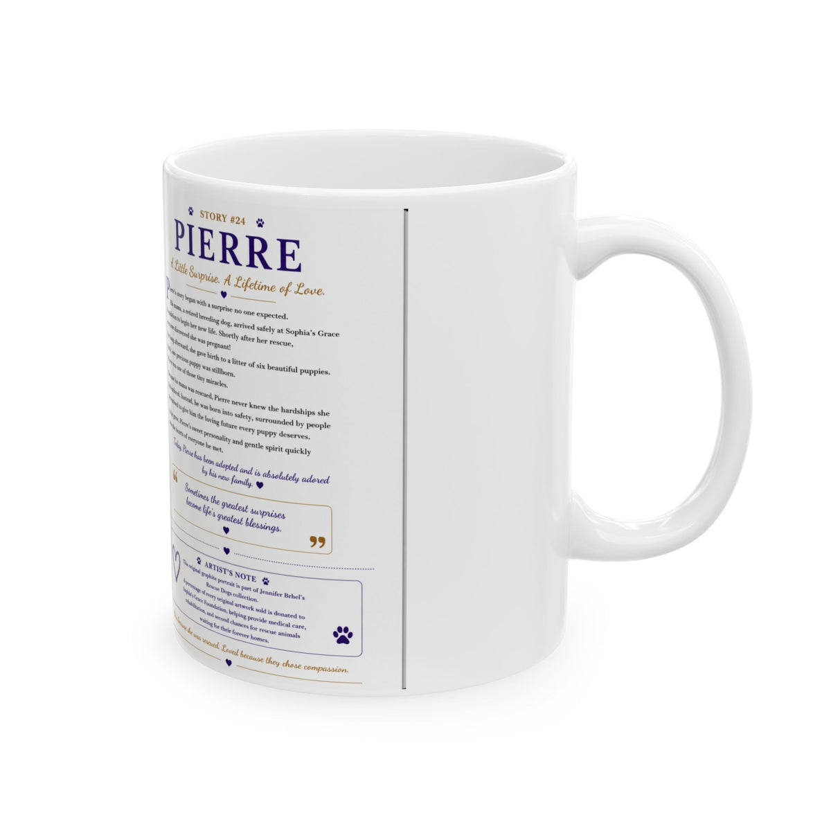 Pierre the Pup Ceramic mug (11oz, 15oz)