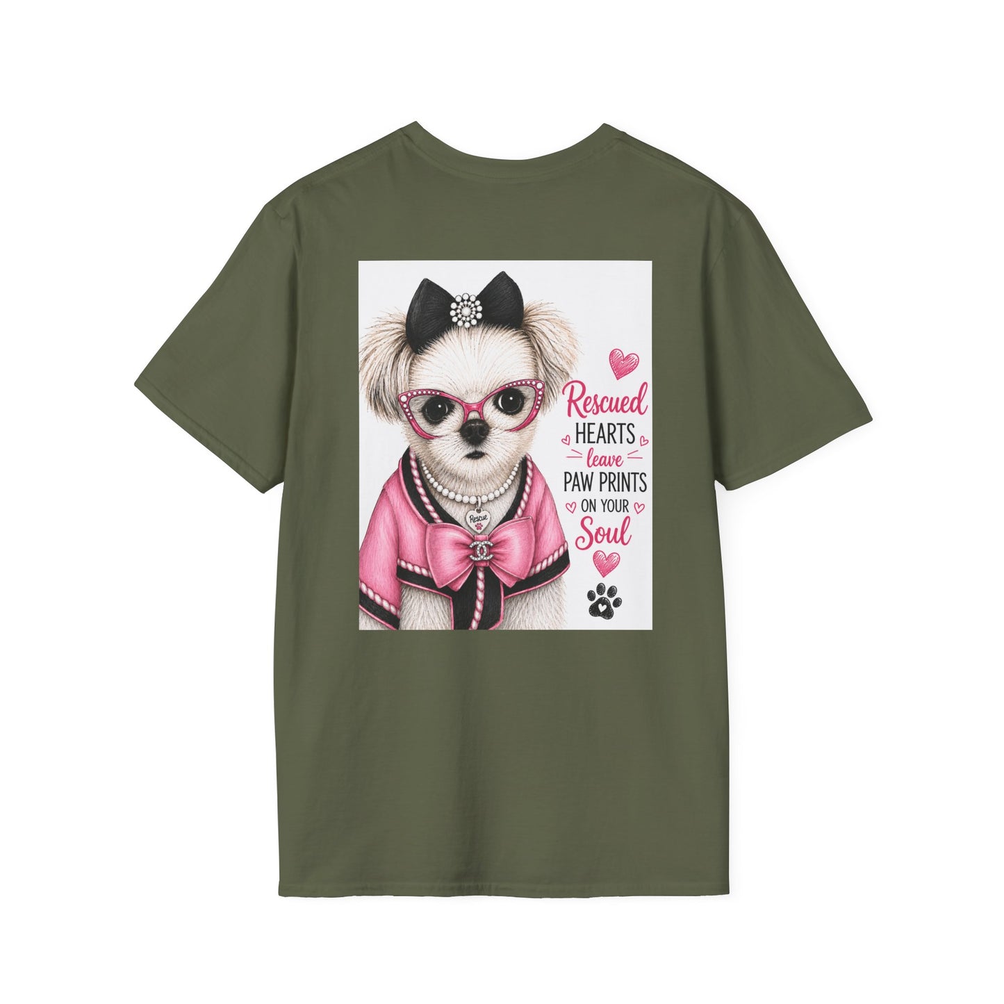 T-shirt. Muffin a real rescued doggie