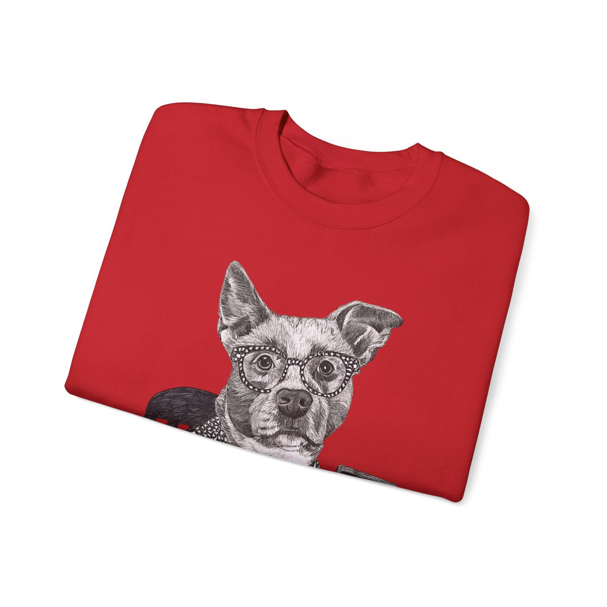Rescue Dog Crewneck Sweatshirt — "Glenn Powell" Adopt Don’t Shop Design