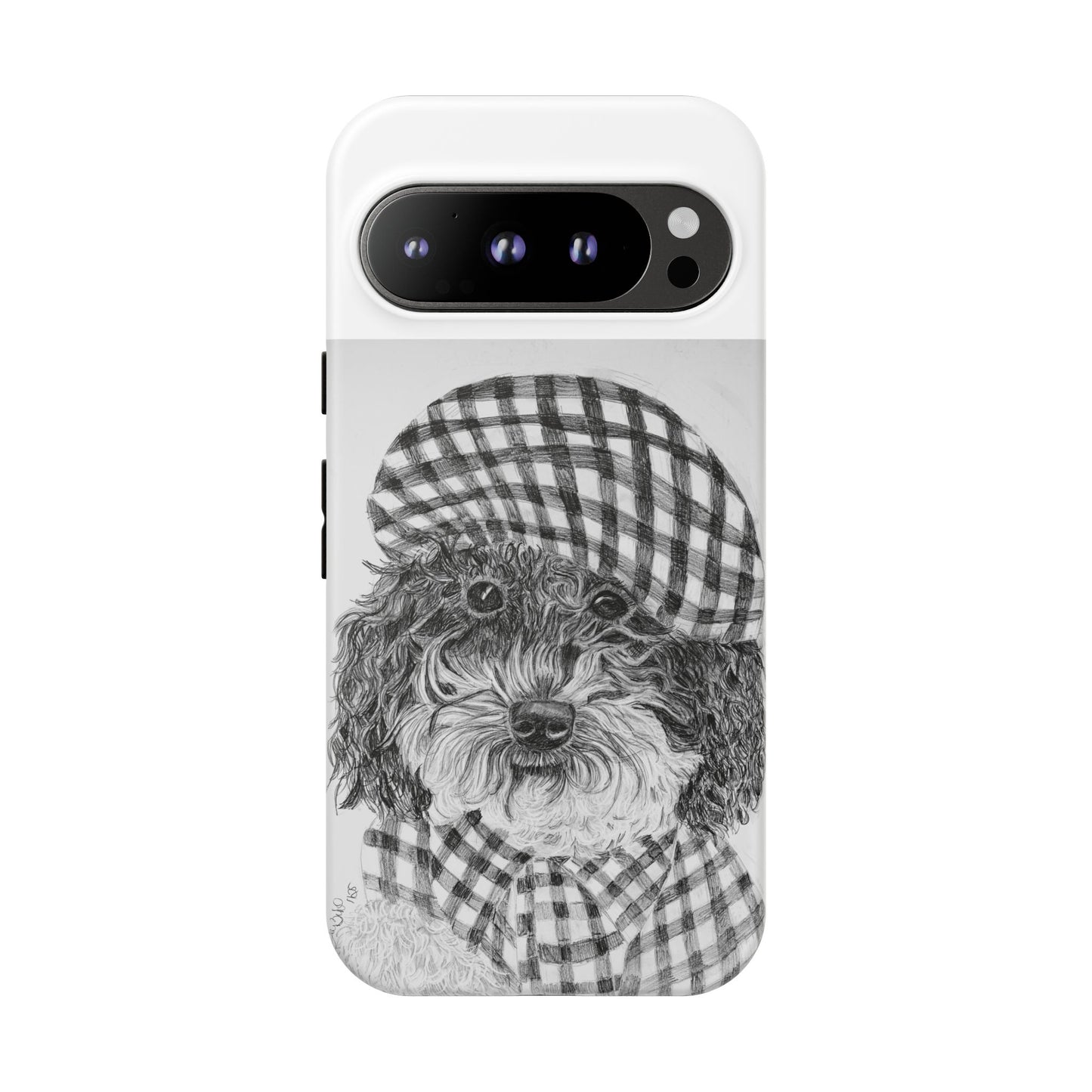 Cute Dog Phone Case — Flannel Elmer  in Plaid Hat