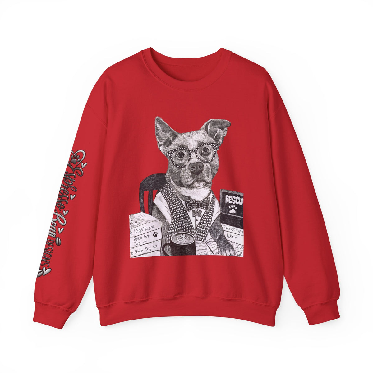 Rescue Dog Crewneck Sweatshirt — "Glenn Powell" Adopt Don’t Shop Design