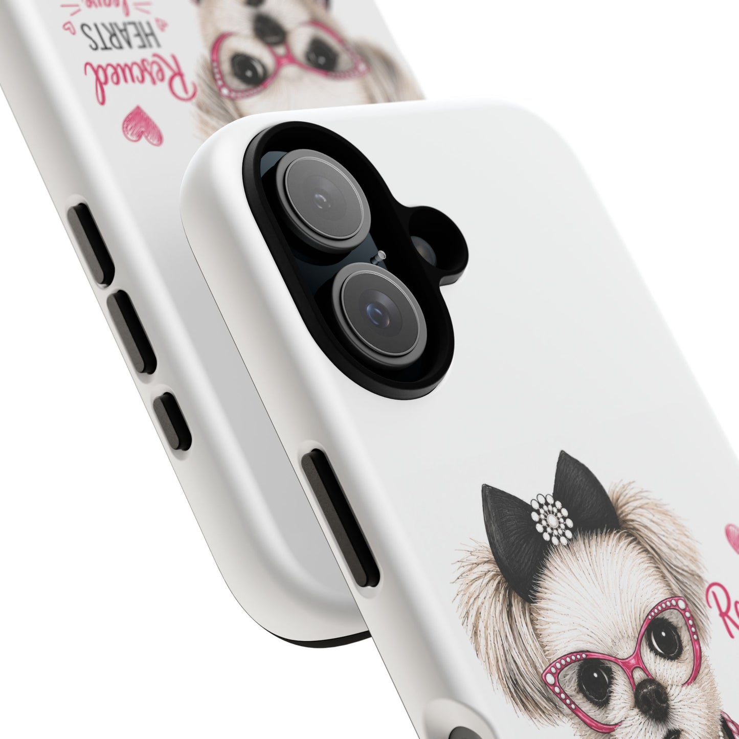 Rescued Hearts Paw Prints Phone Case