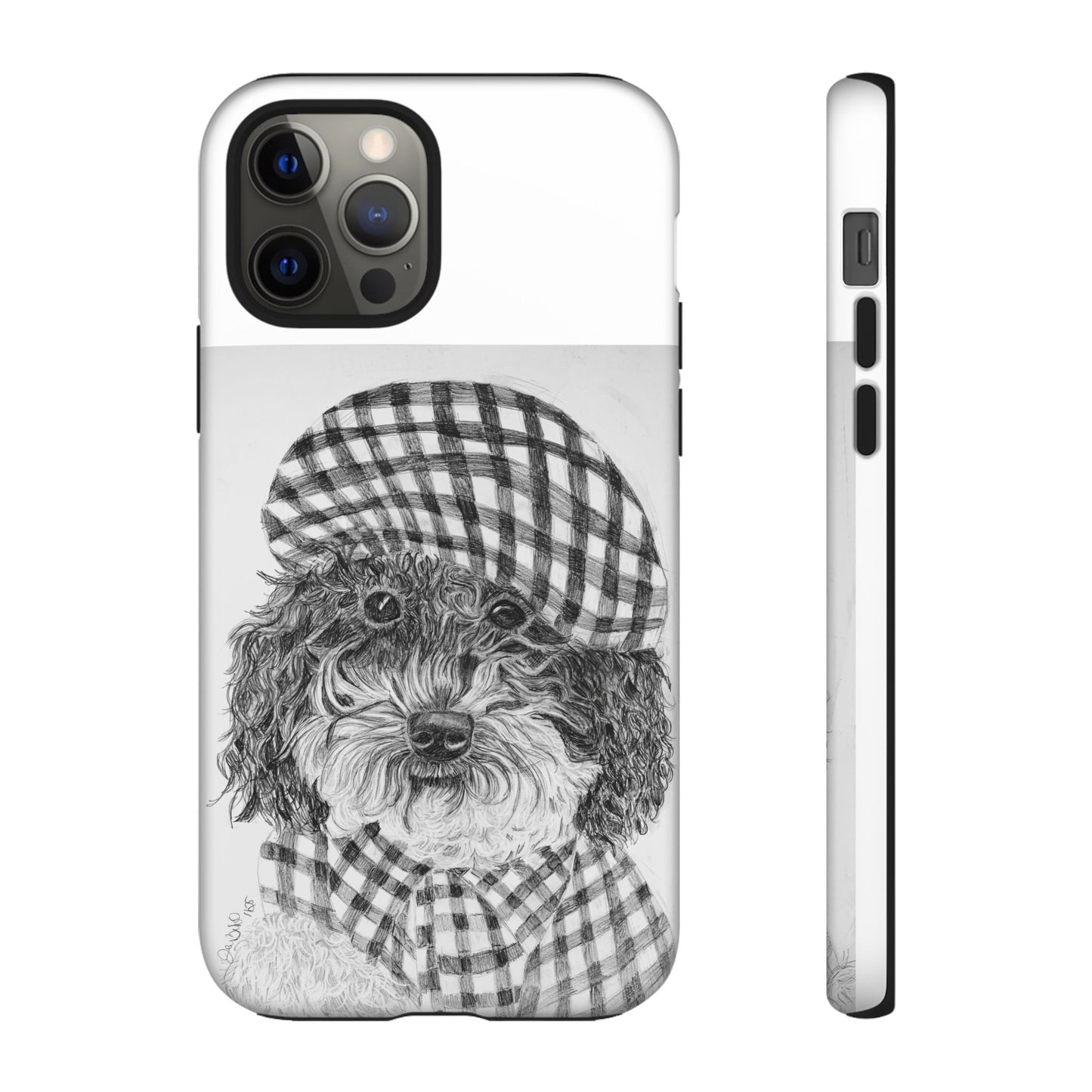 Cute Dog Phone Case — Flannel Elmer  in Plaid Hat