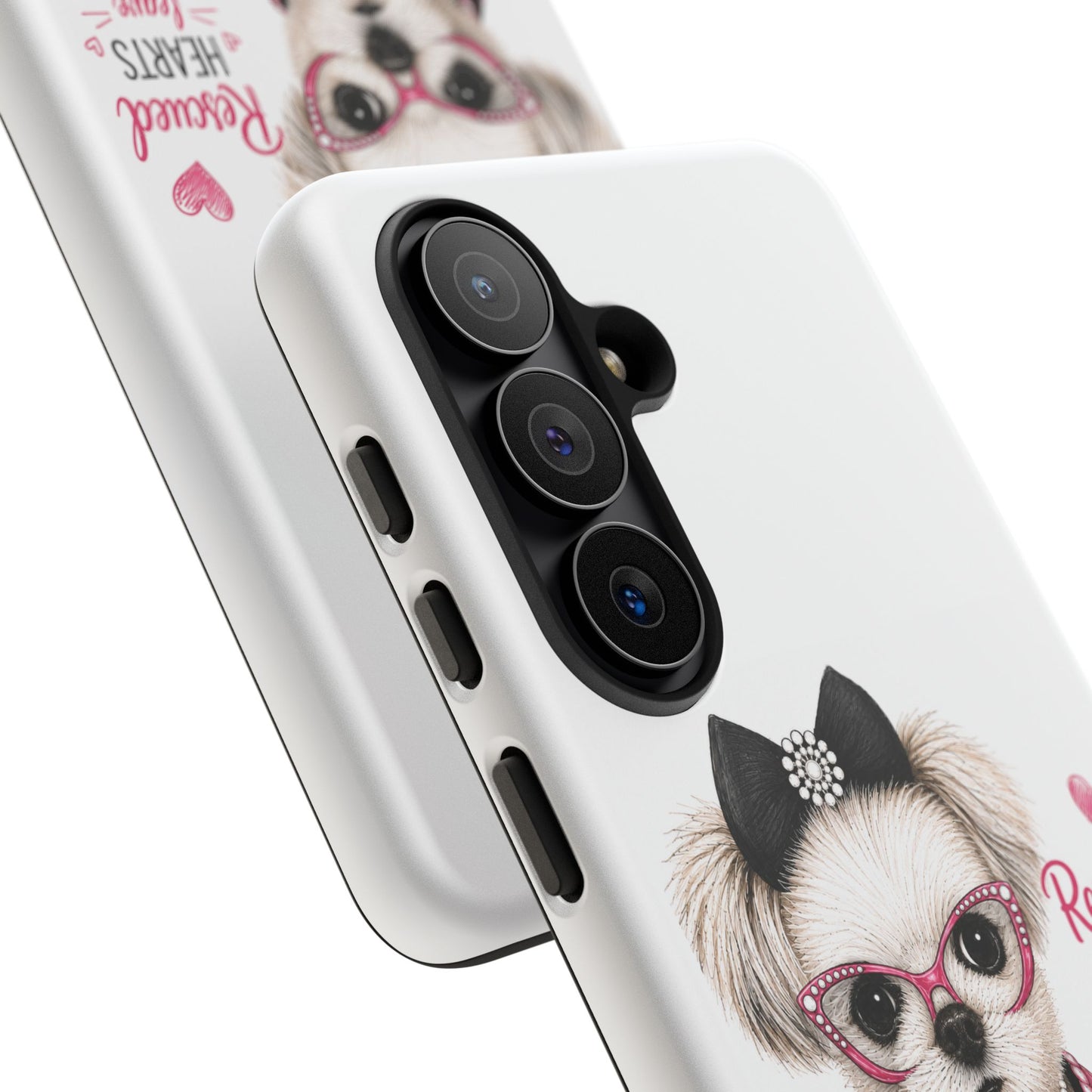 Rescued Hearts Paw Prints Phone Case