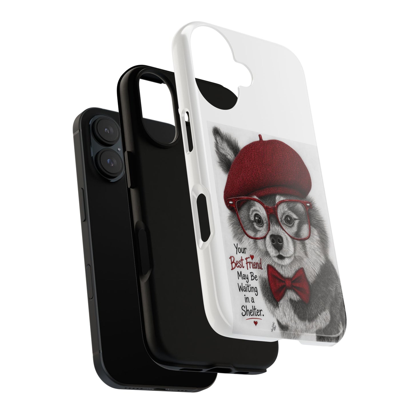 Rescue Pup Art Phone Case – "Your Best Friend May Be Waiting in a Shelter"
