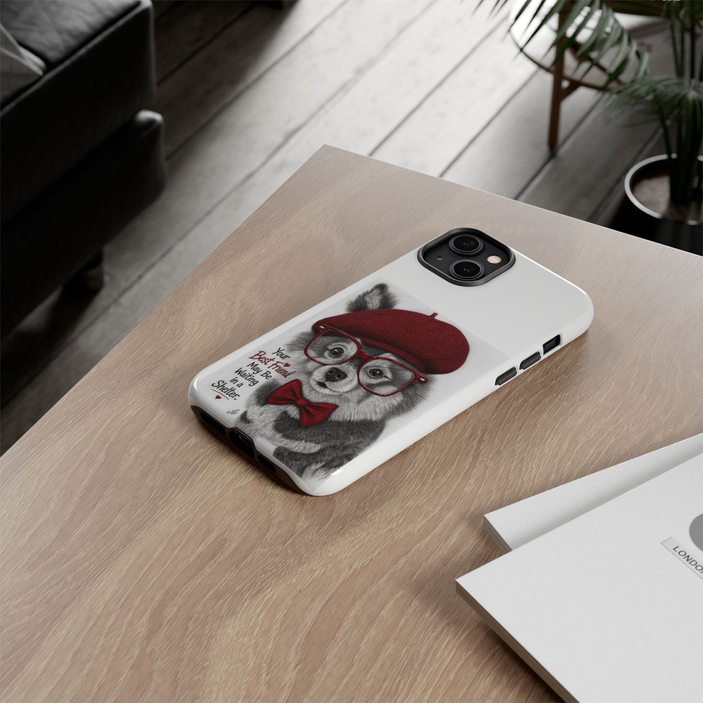 Rescue Pup Art Phone Case – "Your Best Friend May Be Waiting in a Shelter"