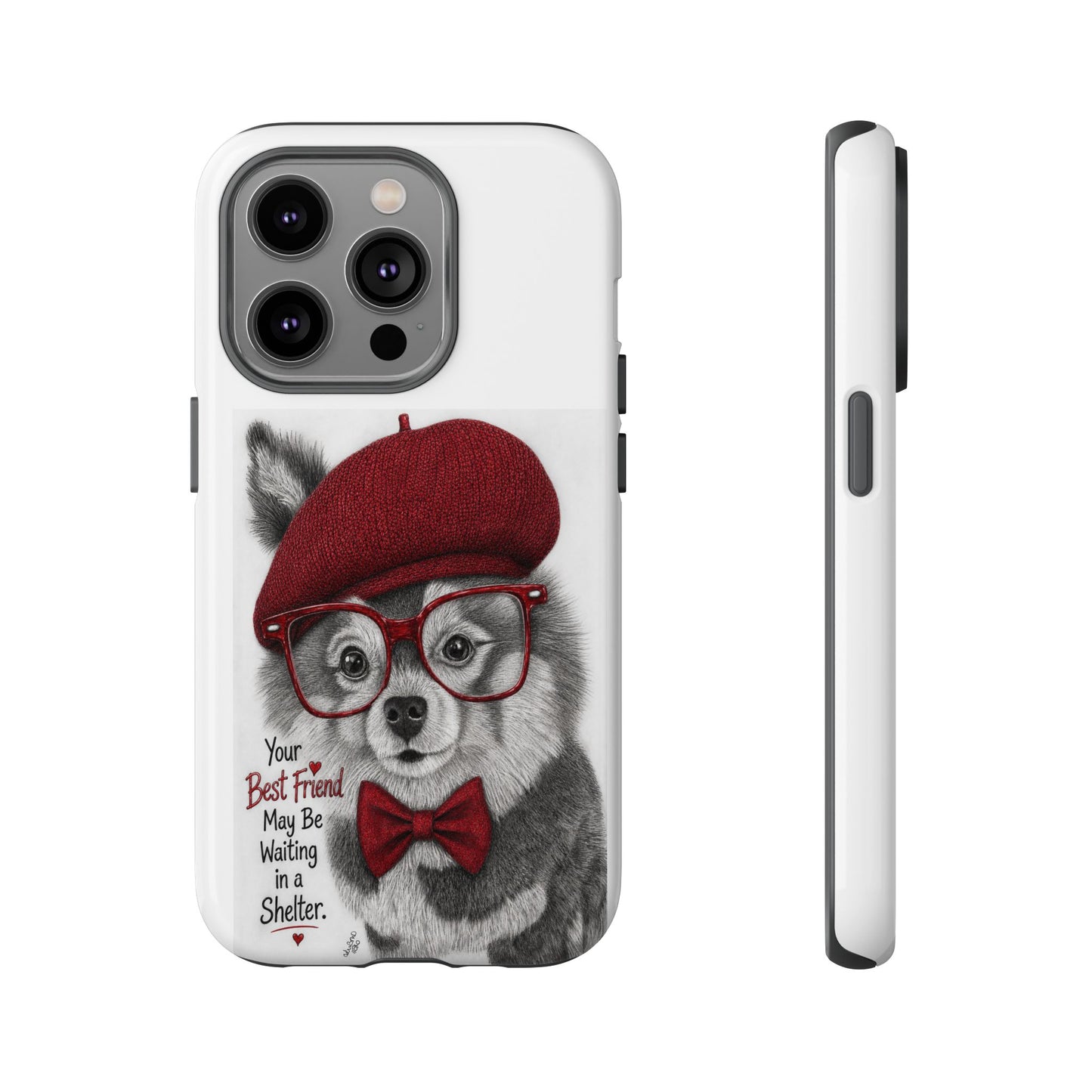 Rescue Pup Art Phone Case – "Your Best Friend May Be Waiting in a Shelter"