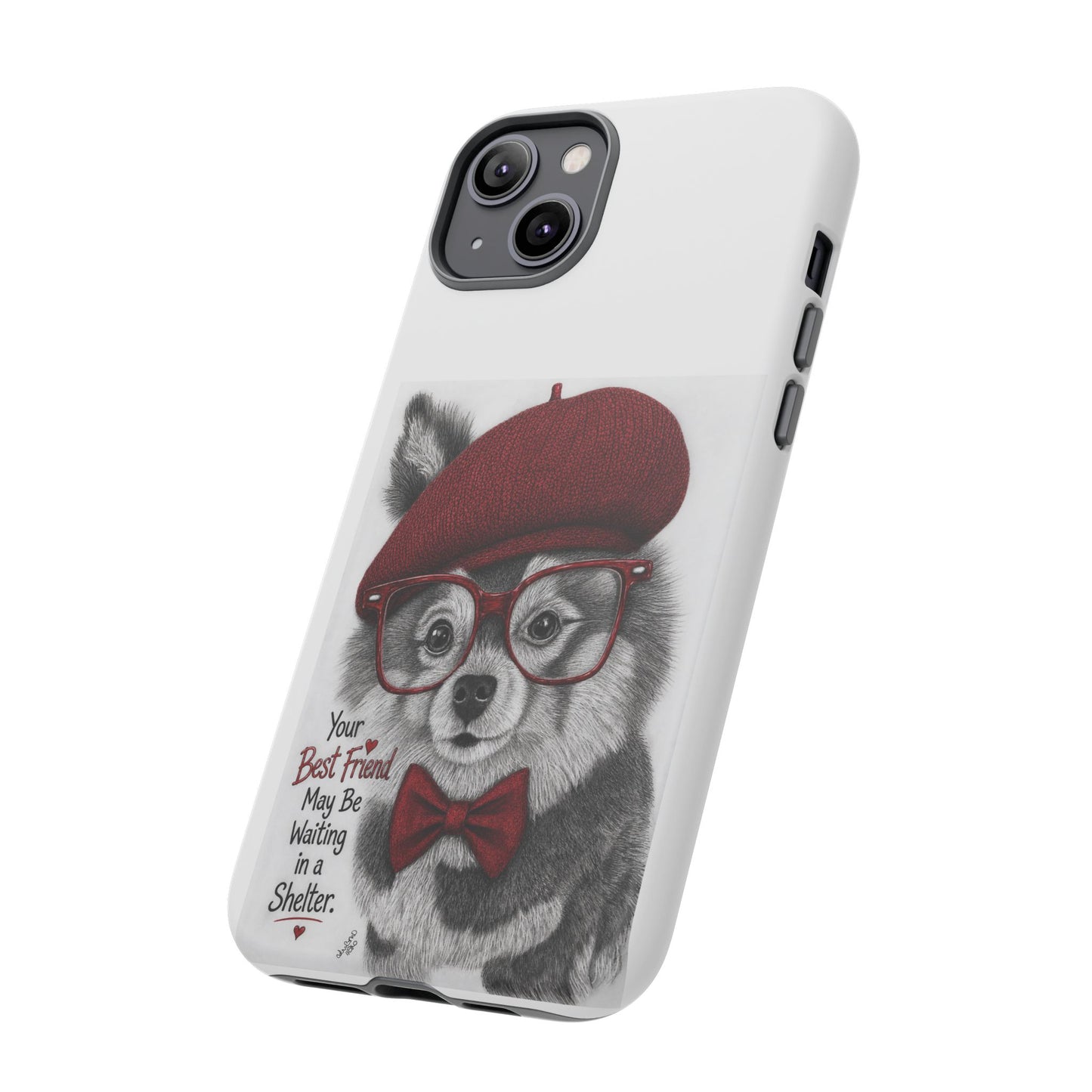 Rescue Pup Art Phone Case – "Your Best Friend May Be Waiting in a Shelter"