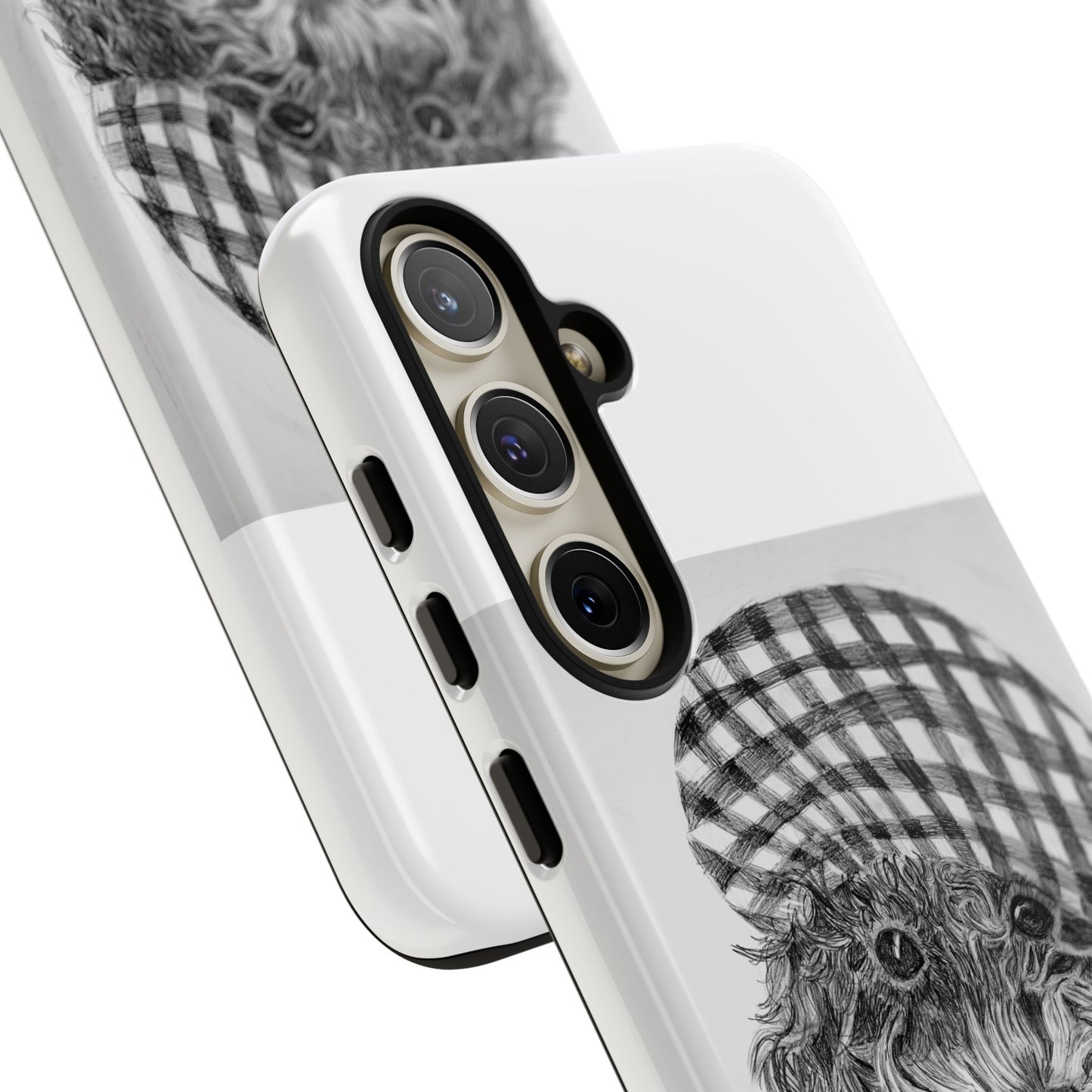 Cute Dog Phone Case — Flannel Elmer  in Plaid Hat