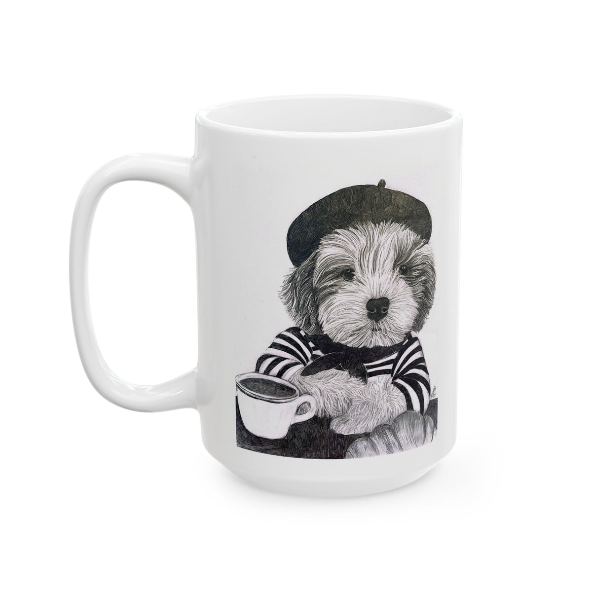 Pierre rescue from Sophia’s Gracie Ceramic Coffee Cup (11oz, 15oz)
