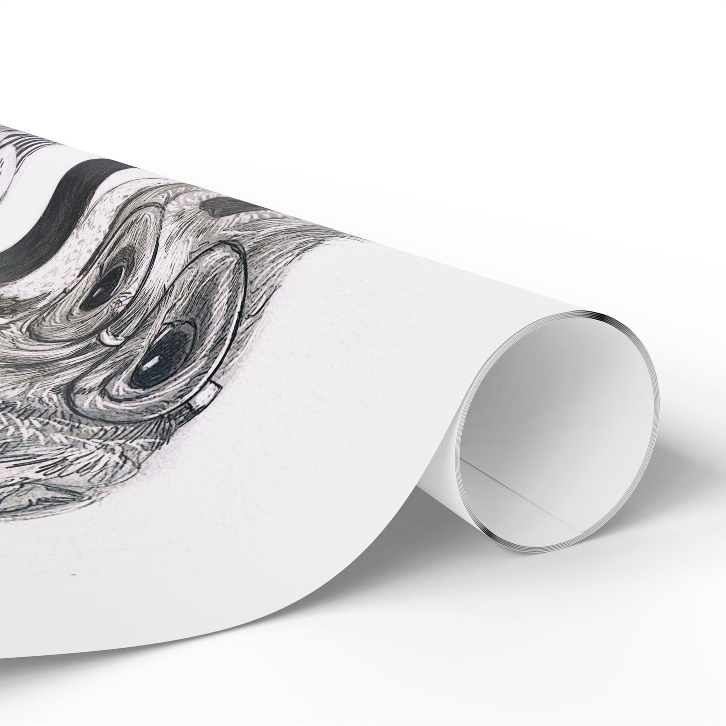 Sophia’s Gracie foundation Wrapping Paper Roll — Black & White  Pattern for Pet Lovers