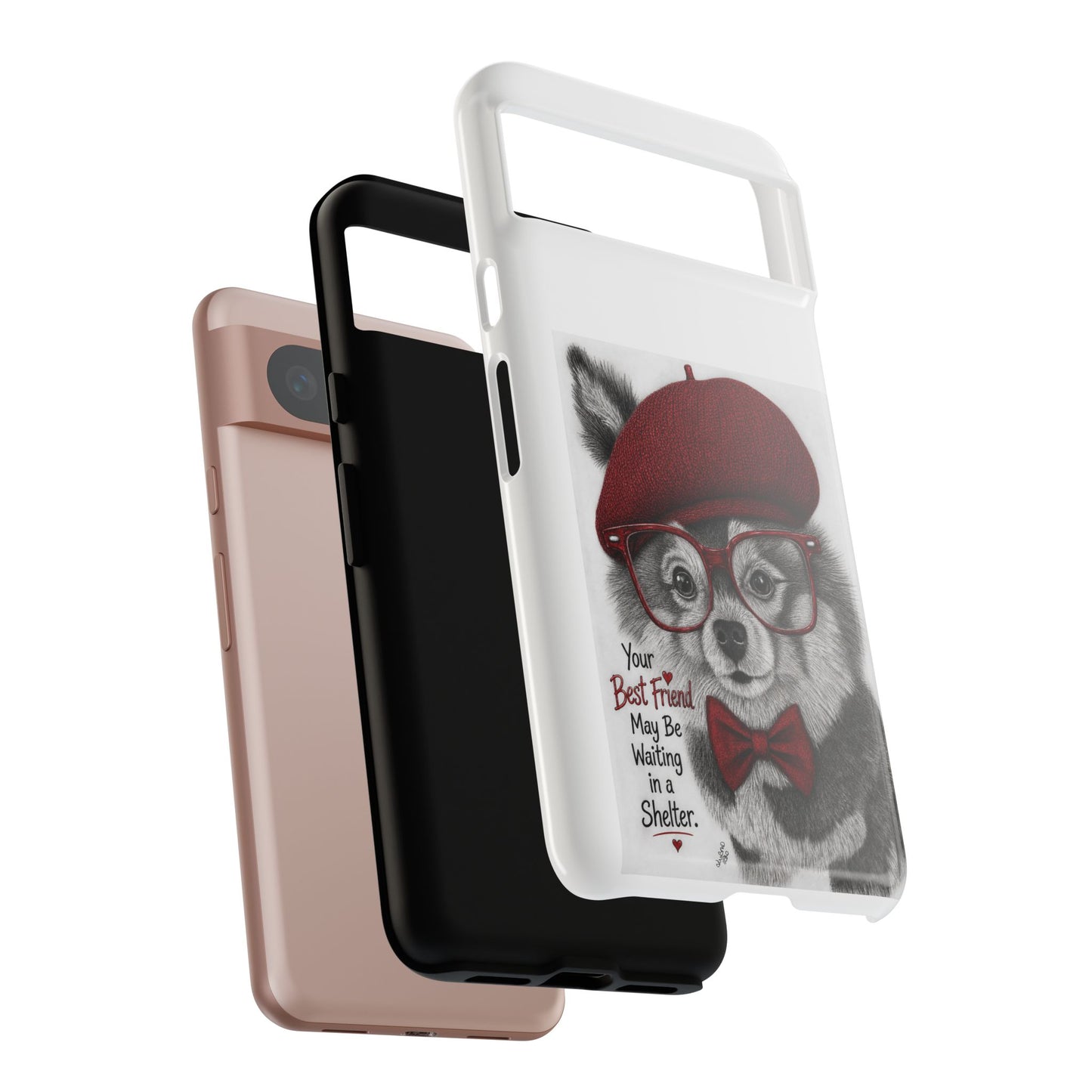 Rescue Pup Art Phone Case – "Your Best Friend May Be Waiting in a Shelter"