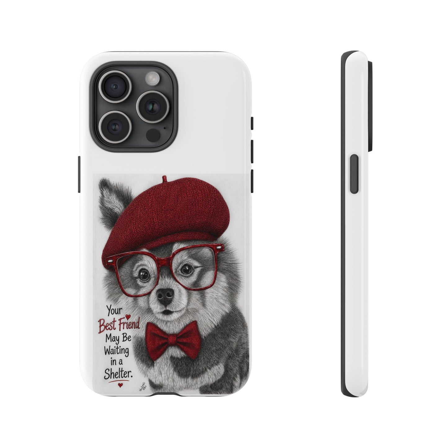 Rescue Pup Art Phone Case – "Your Best Friend May Be Waiting in a Shelter"