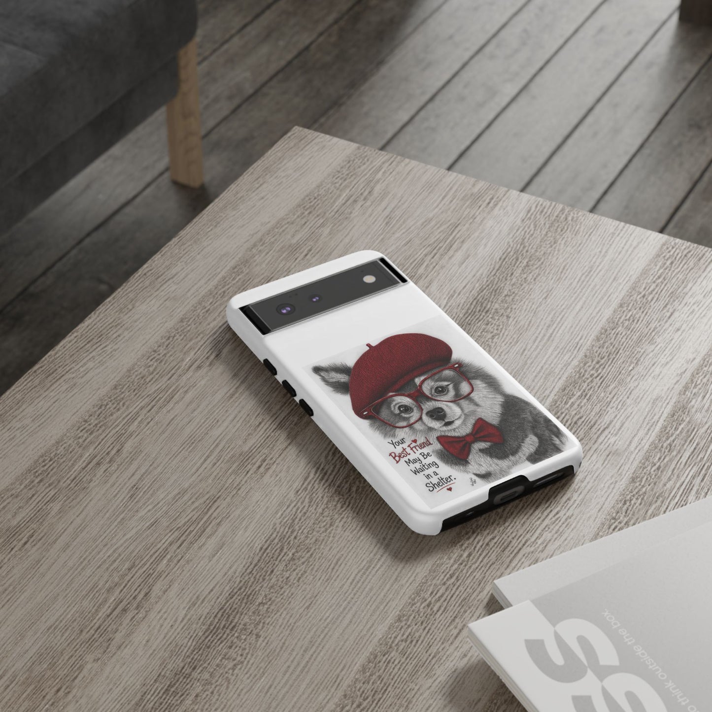 Rescue Pup Art Phone Case – "Your Best Friend May Be Waiting in a Shelter"