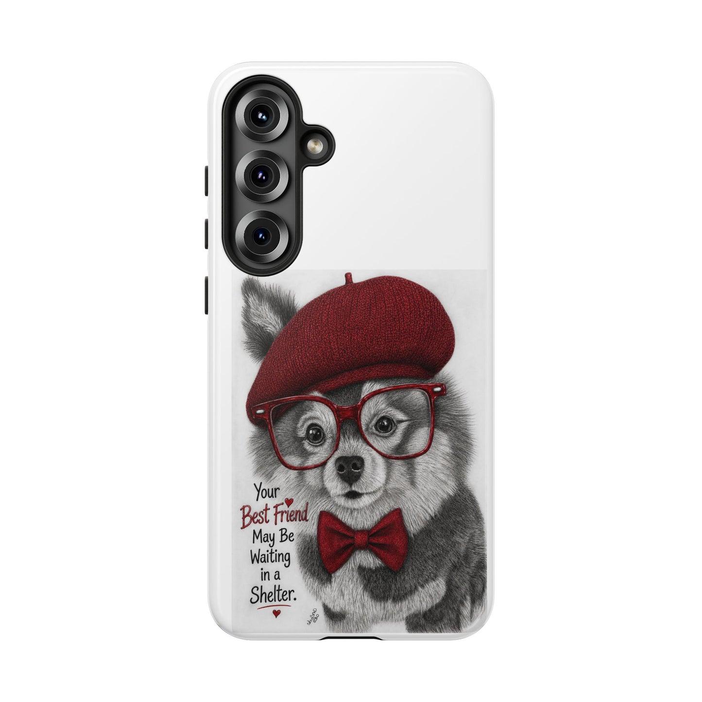 Rescue Pup Art Phone Case – "Your Best Friend May Be Waiting in a Shelter"