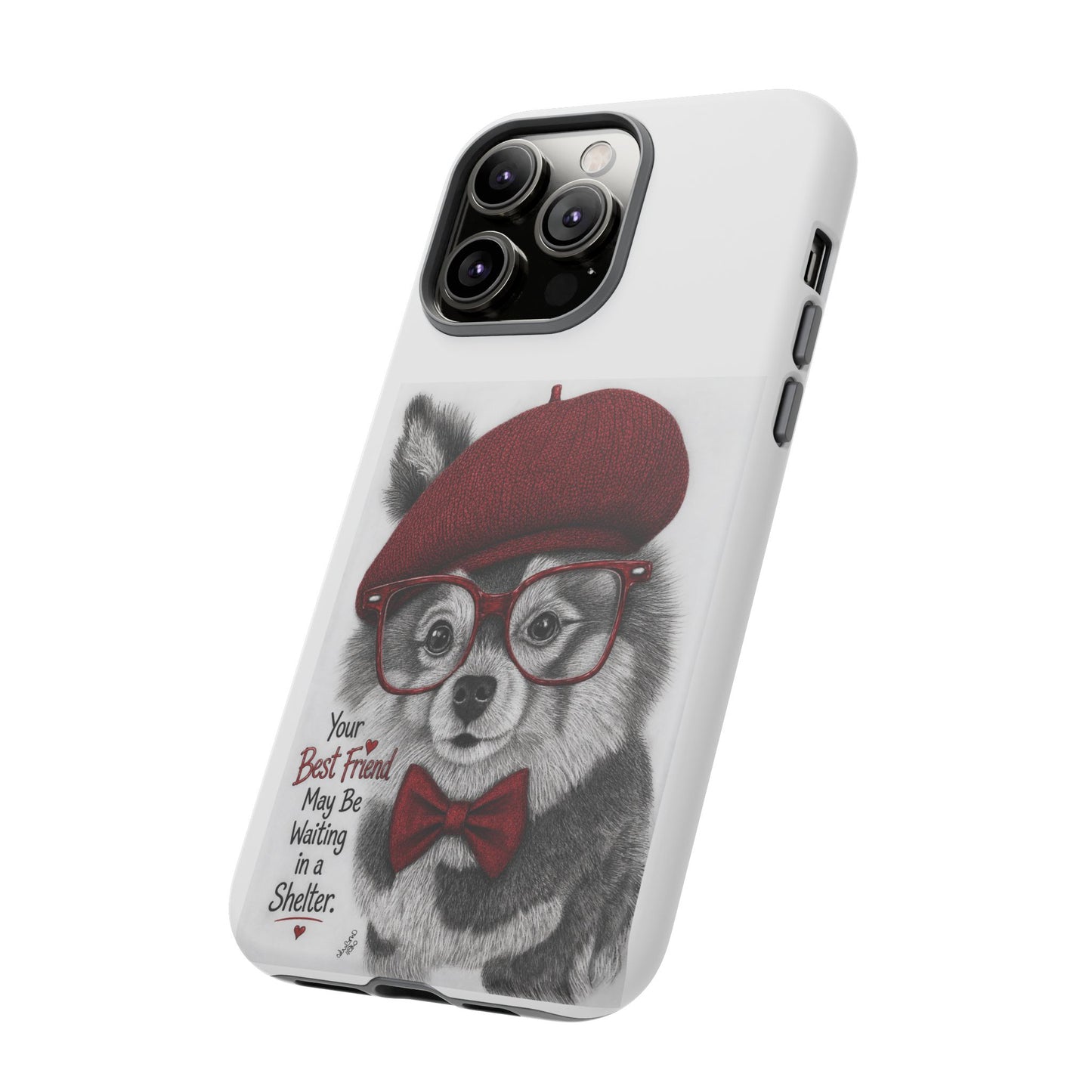 Rescue Pup Art Phone Case – "Your Best Friend May Be Waiting in a Shelter"