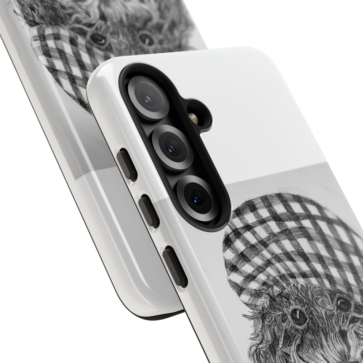 Cute Dog Phone Case — Flannel Elmer  in Plaid Hat
