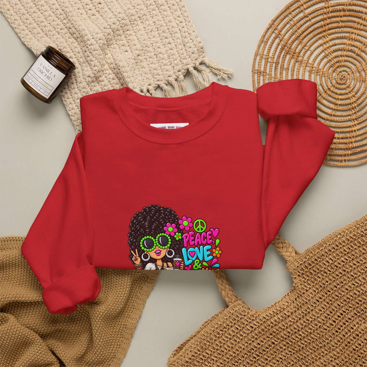 Retro Peace & Love Sweatshirt