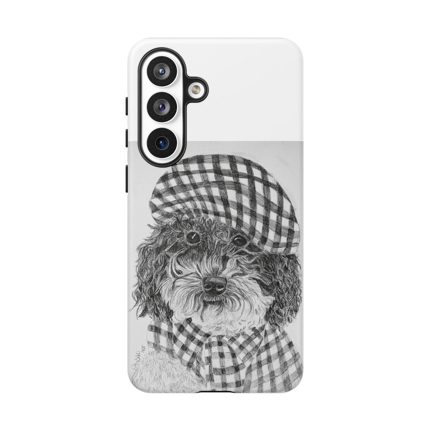 Cute Dog Phone Case — Flannel Elmer  in Plaid Hat