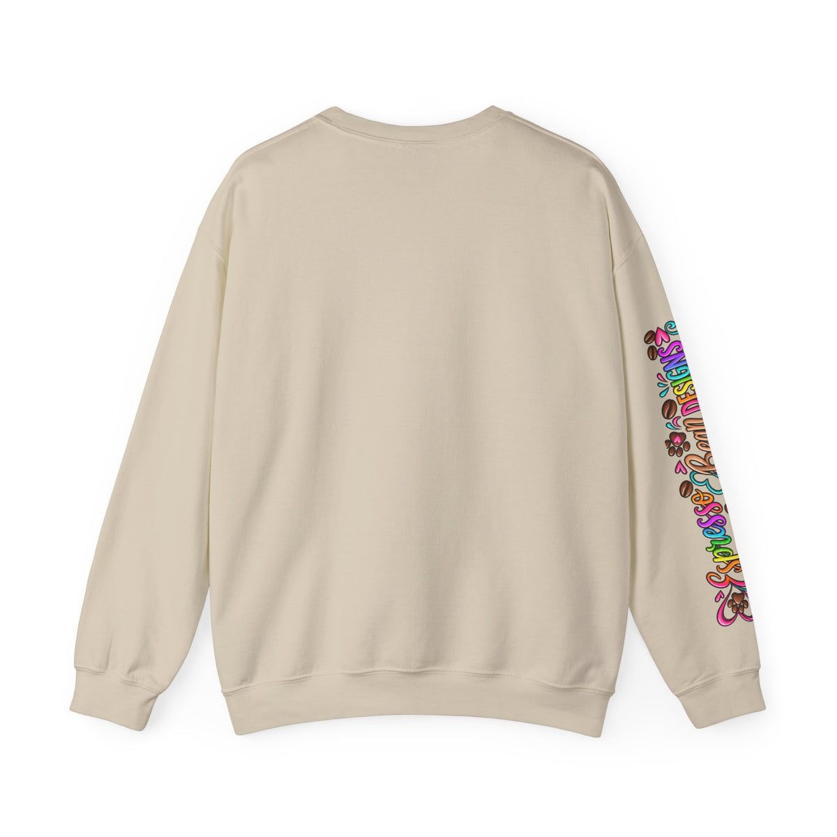 Peace, Love & Treats Dog Sweatshirt — Retro Hippie Puppy Crewneck