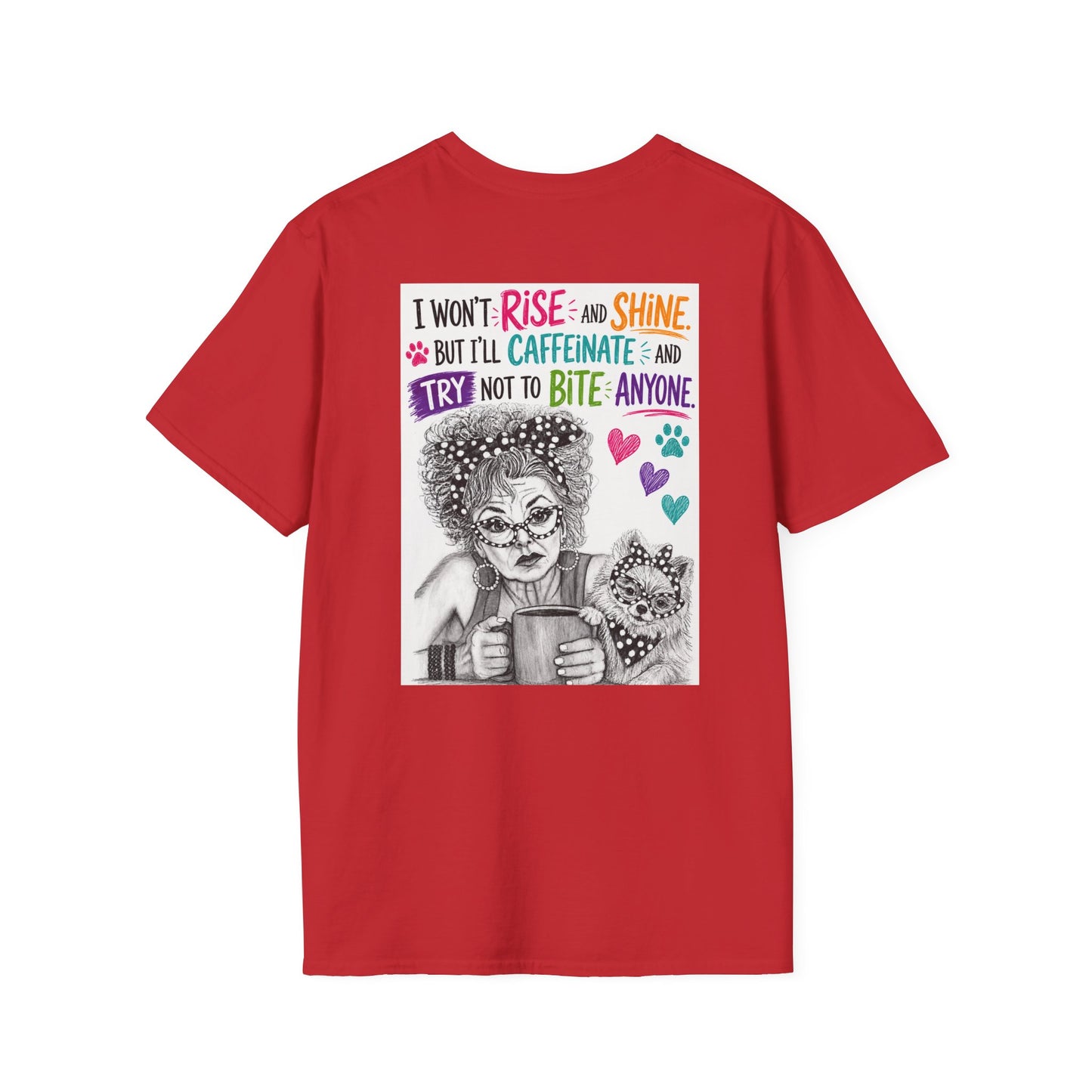 T-Shirt — Perky Pearl and Latte. I try not to bite