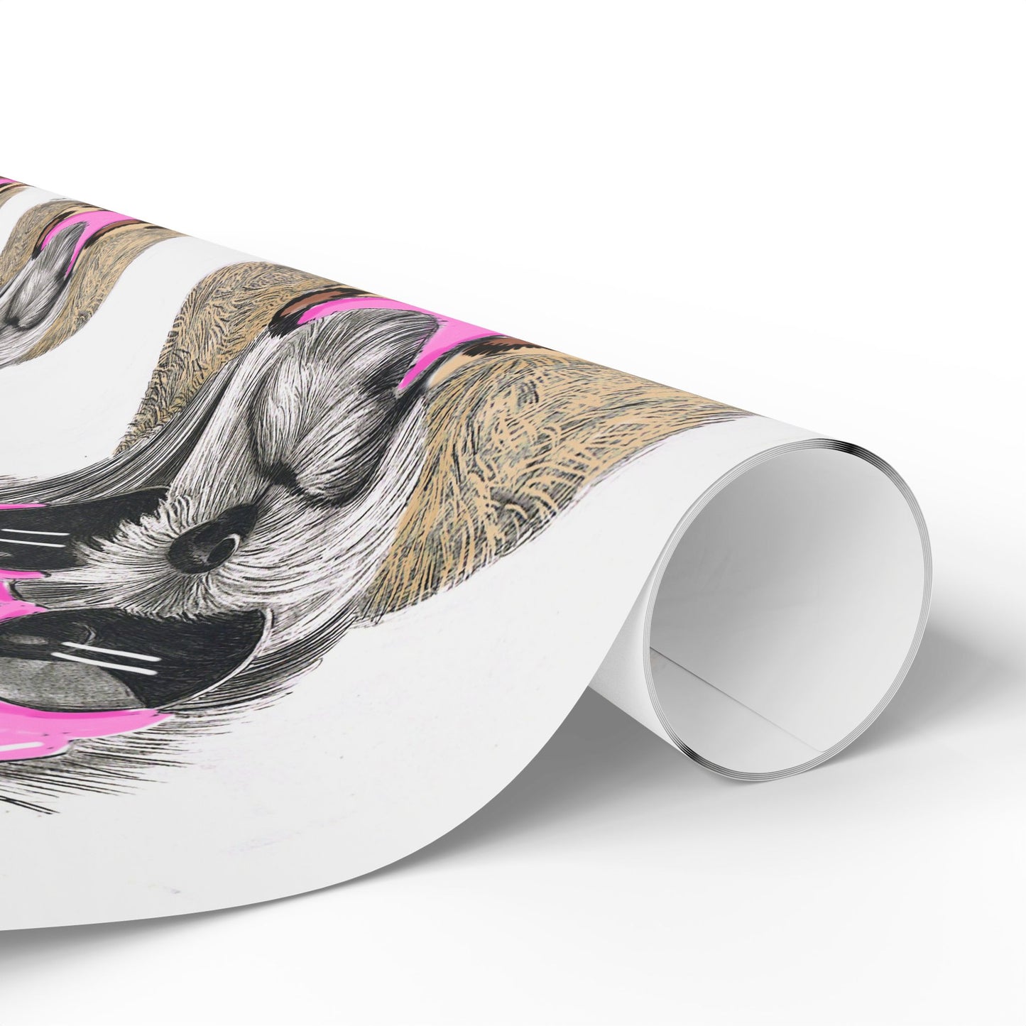 Cute Pink Yorkie Gift Wrap for Animal Lovers