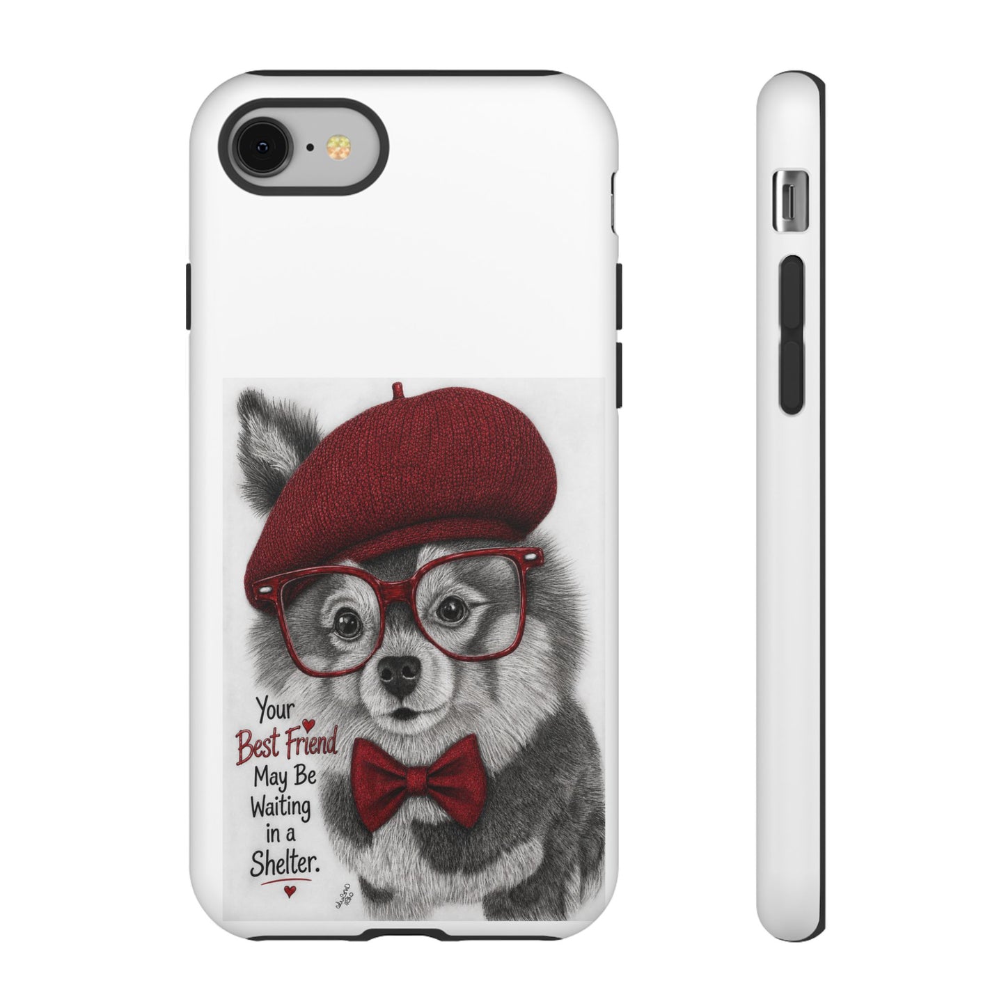 Rescue Pup Art Phone Case – "Your Best Friend May Be Waiting in a Shelter"