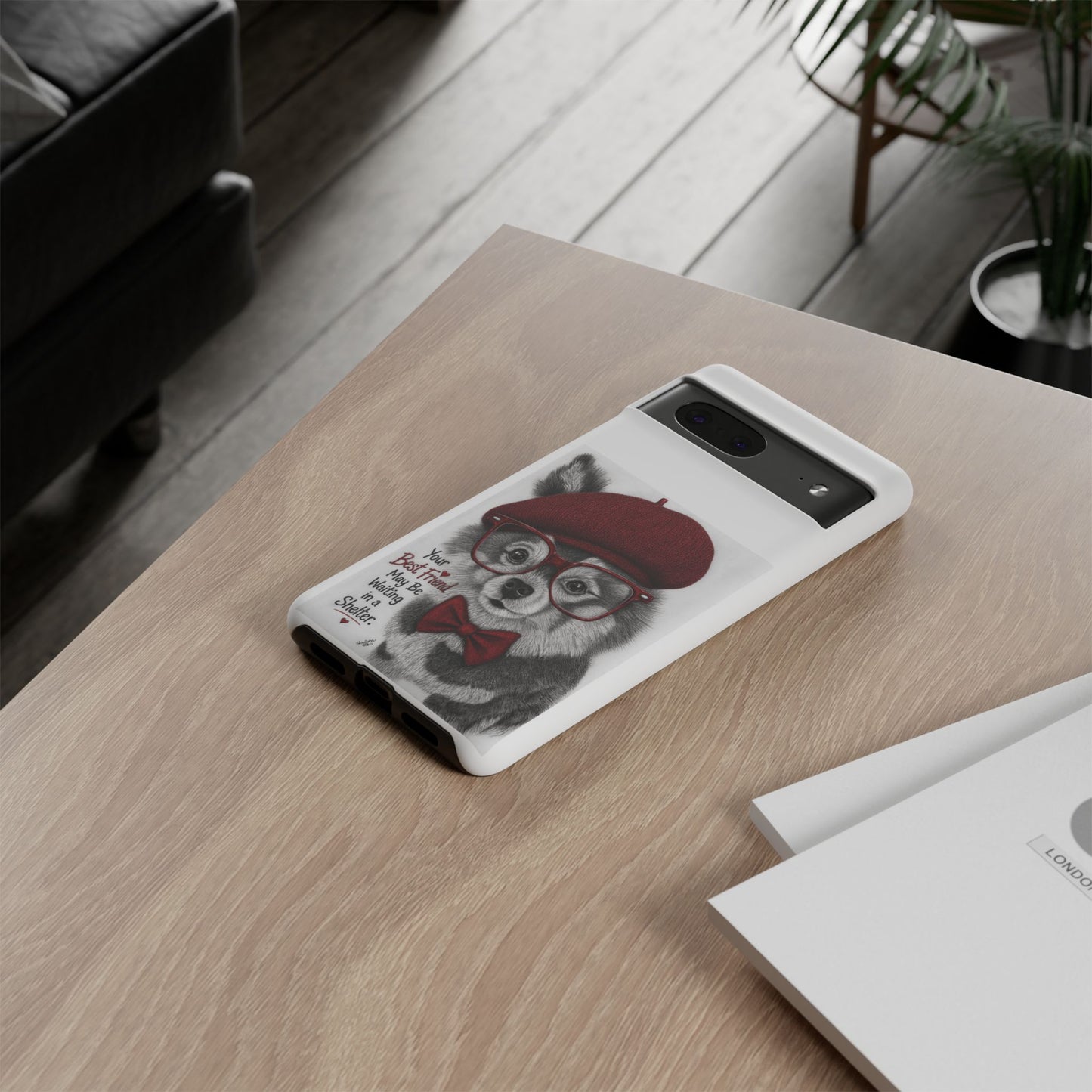 Rescue Pup Art Phone Case – "Your Best Friend May Be Waiting in a Shelter"