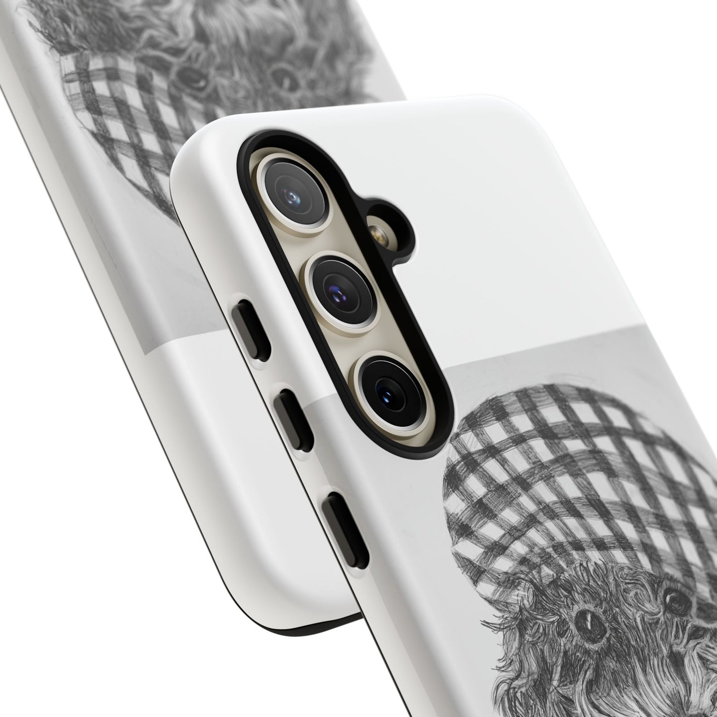 Cute Dog Phone Case — Flannel Elmer  in Plaid Hat