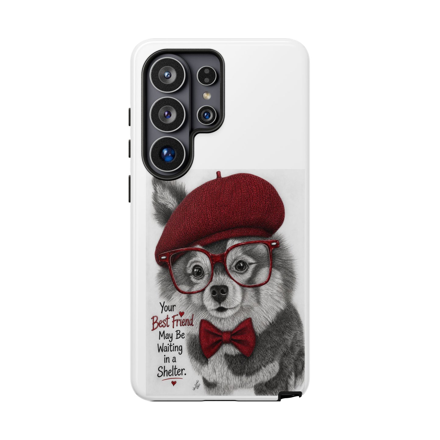 Rescue Pup Art Phone Case – "Your Best Friend May Be Waiting in a Shelter"