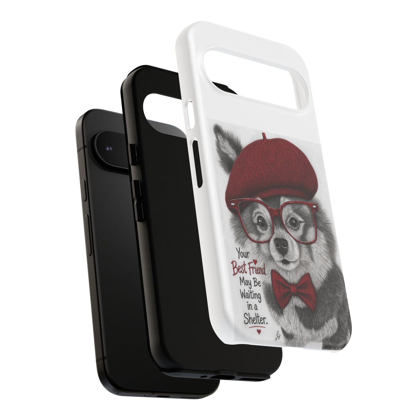 Rescue Pup Art Phone Case – "Your Best Friend May Be Waiting in a Shelter"