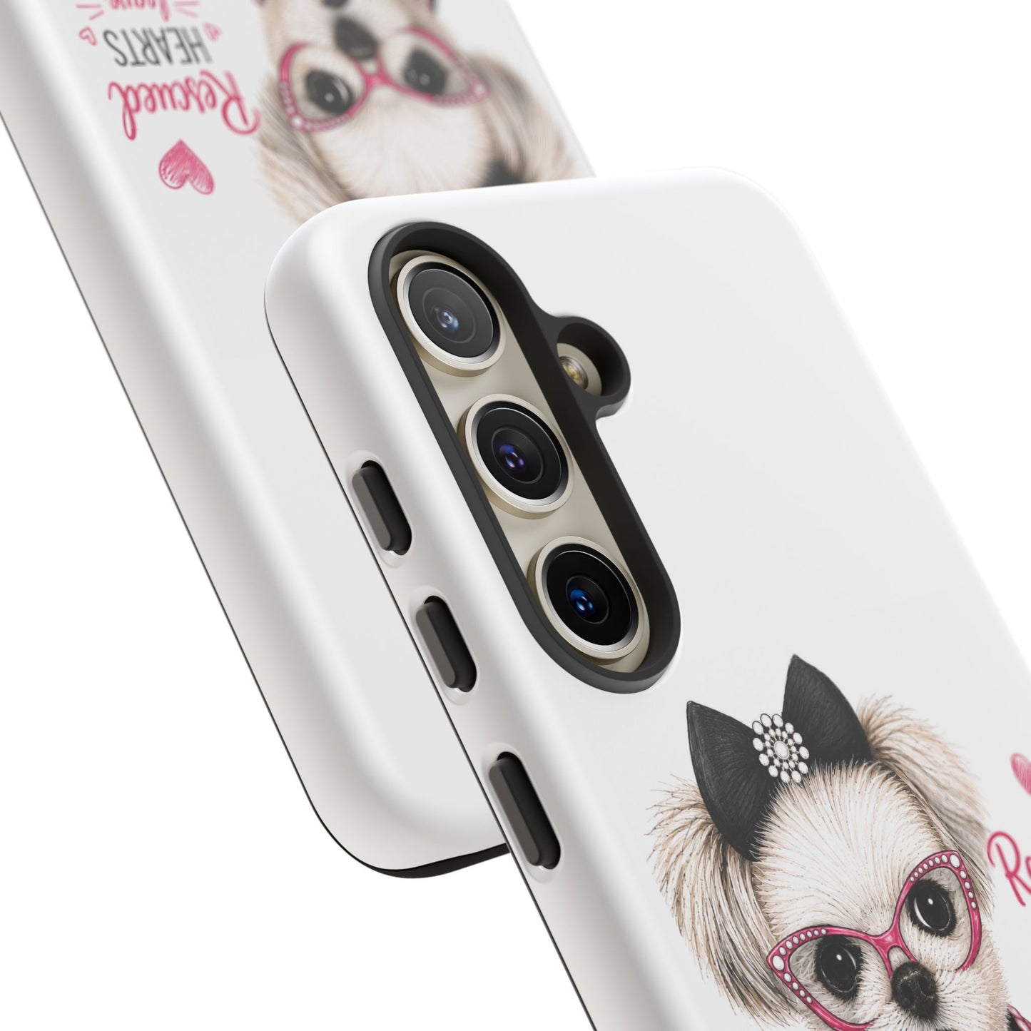 Rescued Hearts Paw Prints Phone Case