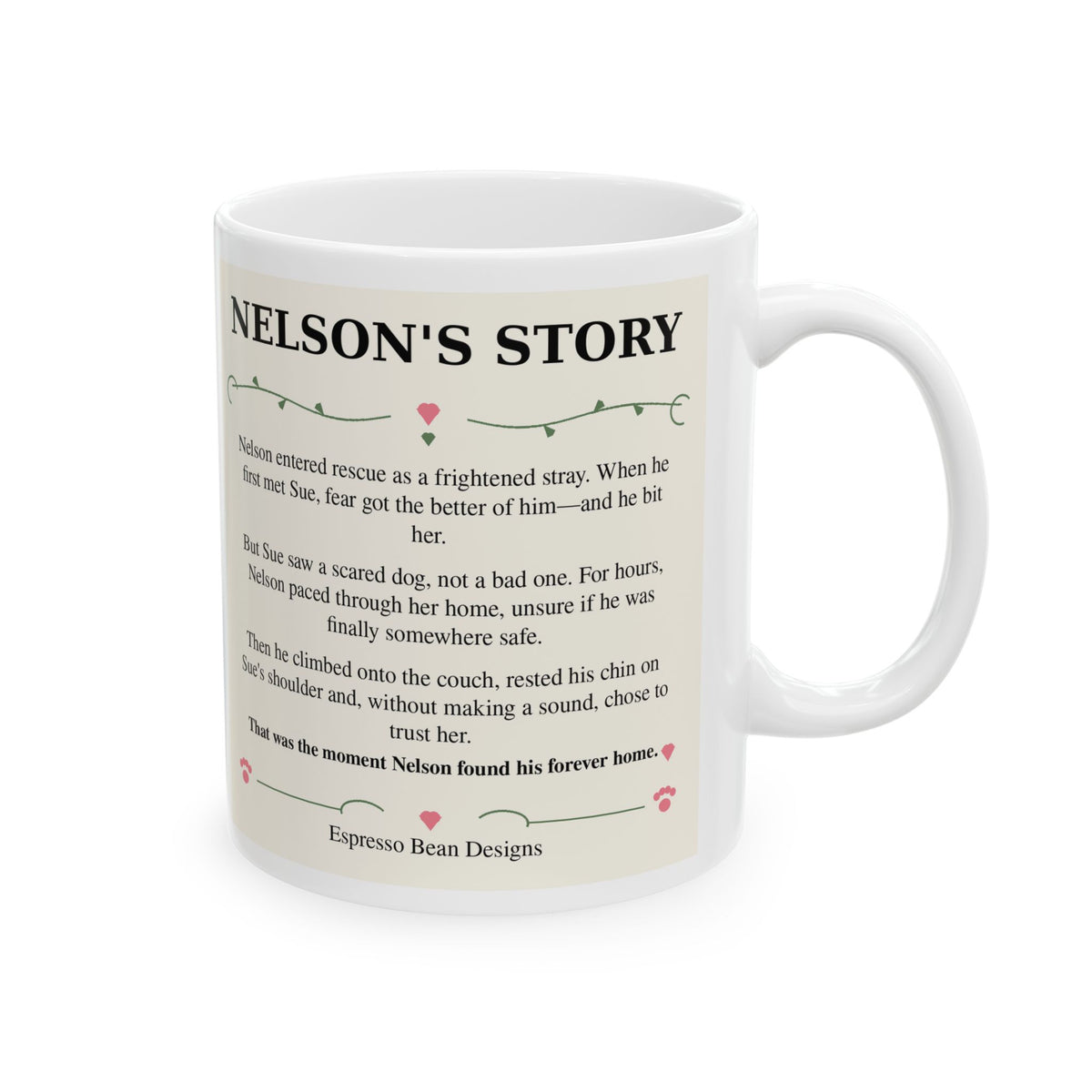 Nelson rescue Ceramic Mug — Inspirational Quote Coffee Cup (11oz/15oz)