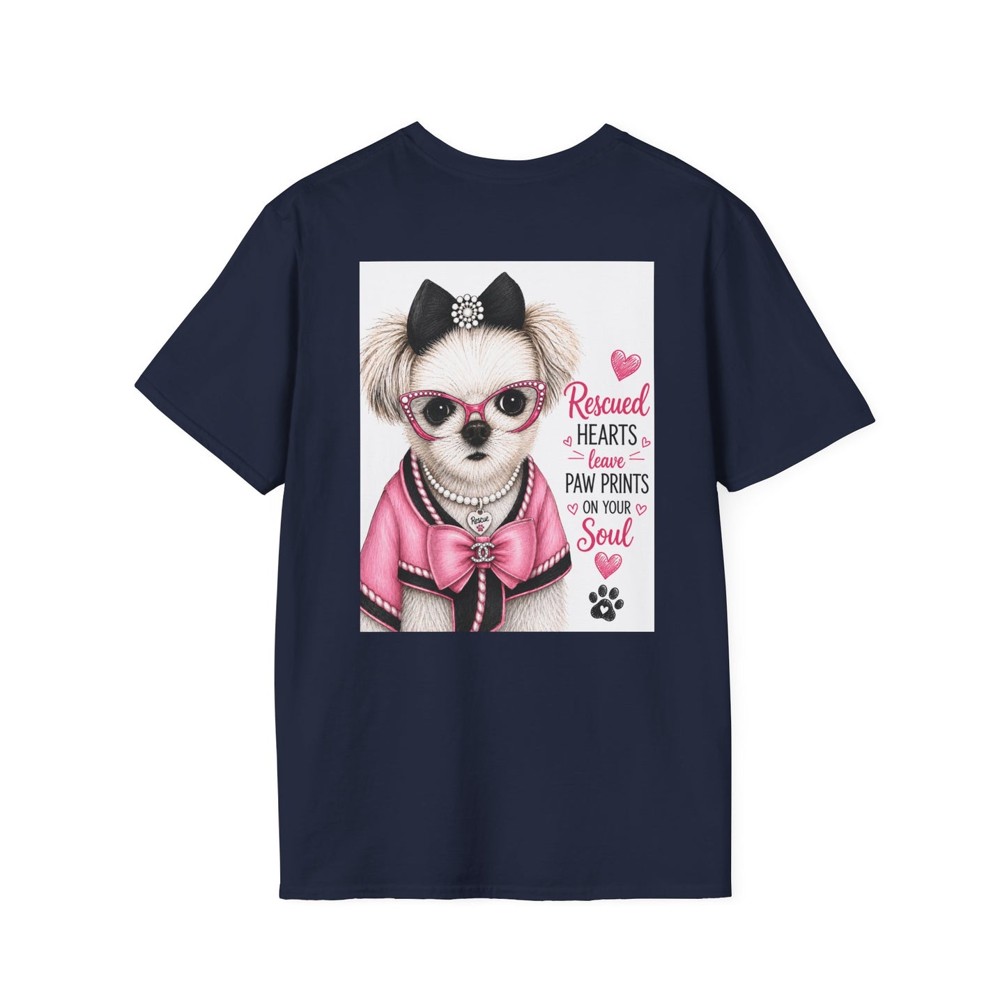 T-shirt. Muffin a real rescued doggie