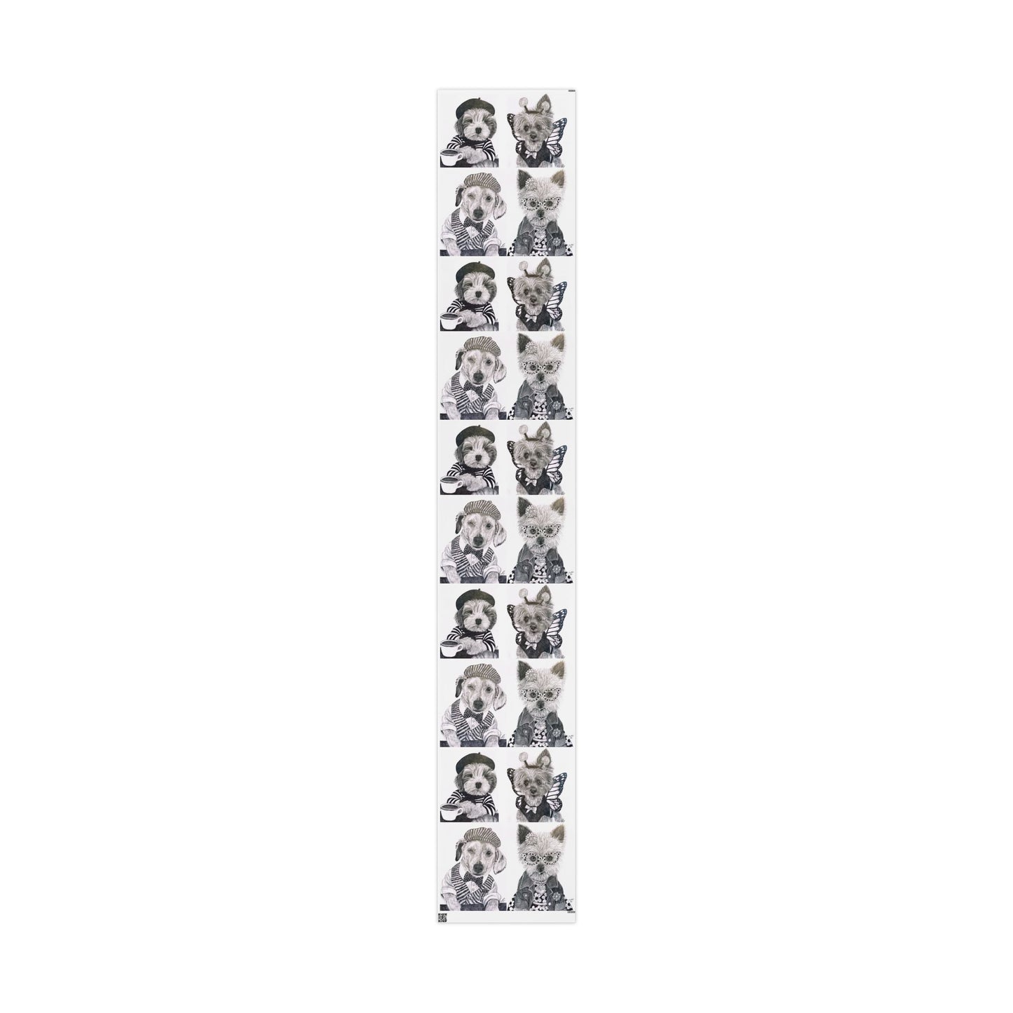 Sophia’s Gracie Wrapping paper Wrapping Paper — Black & White Pet Gift Wrap Roll