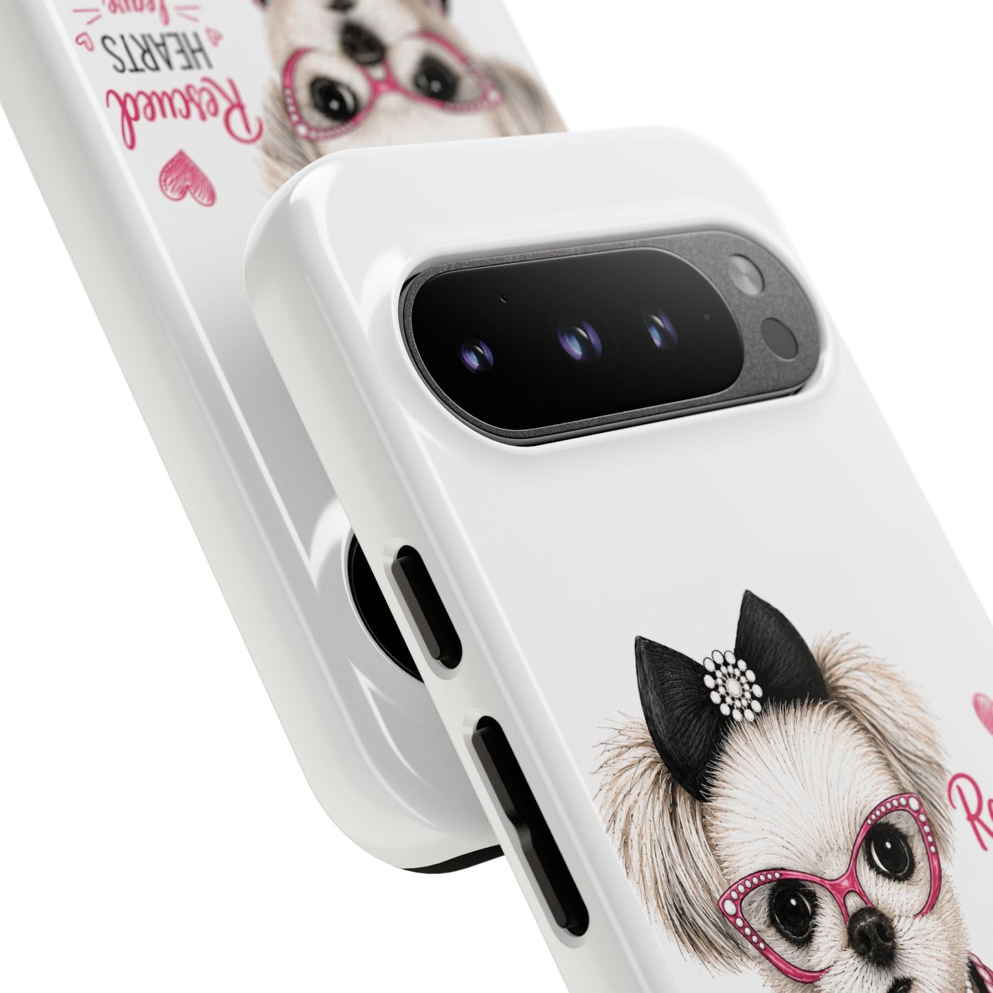 Rescued Hearts Paw Prints Phone Case